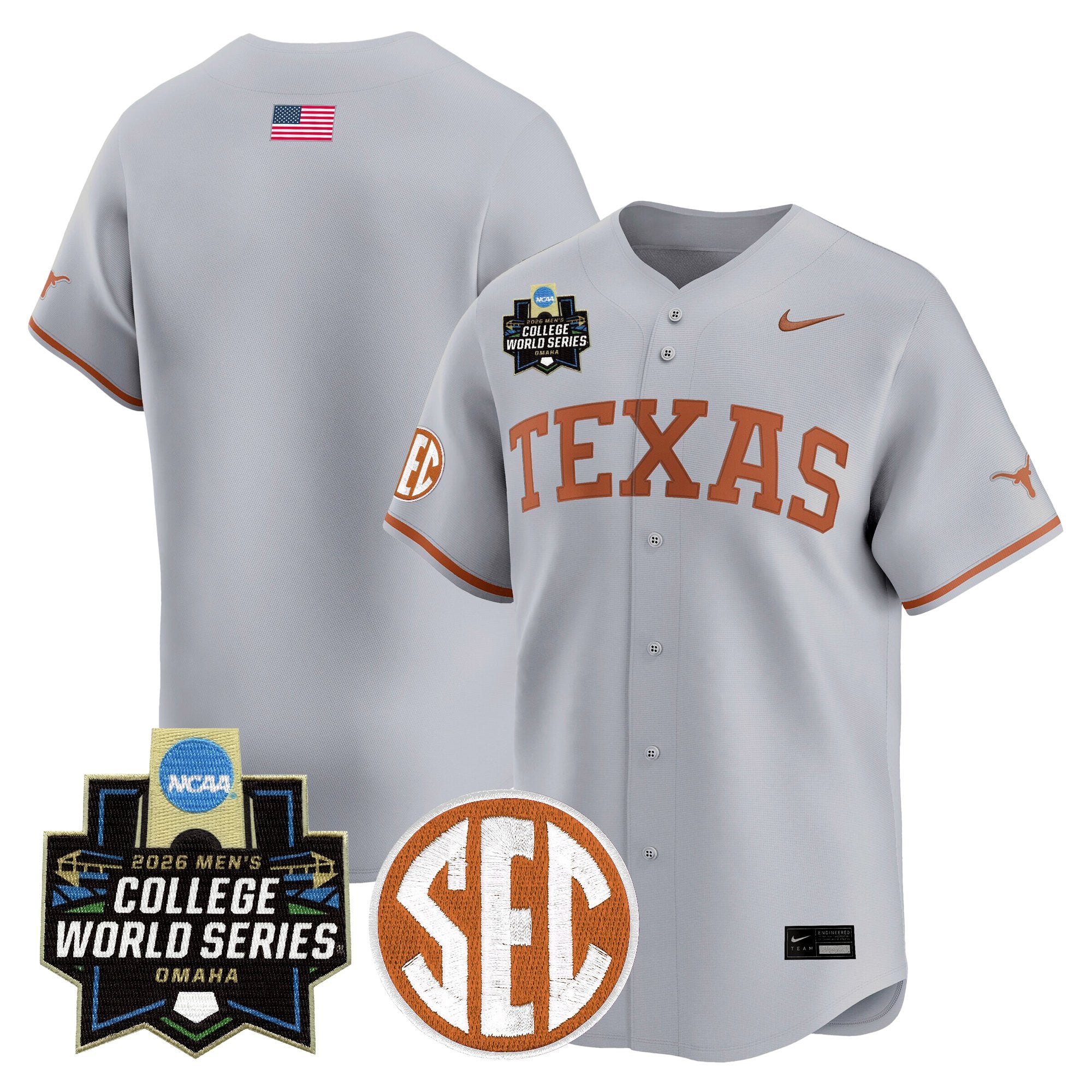 Men's Texas Longhorns 2026 World Series Vapor Premier Limited Jersey - All Stitched