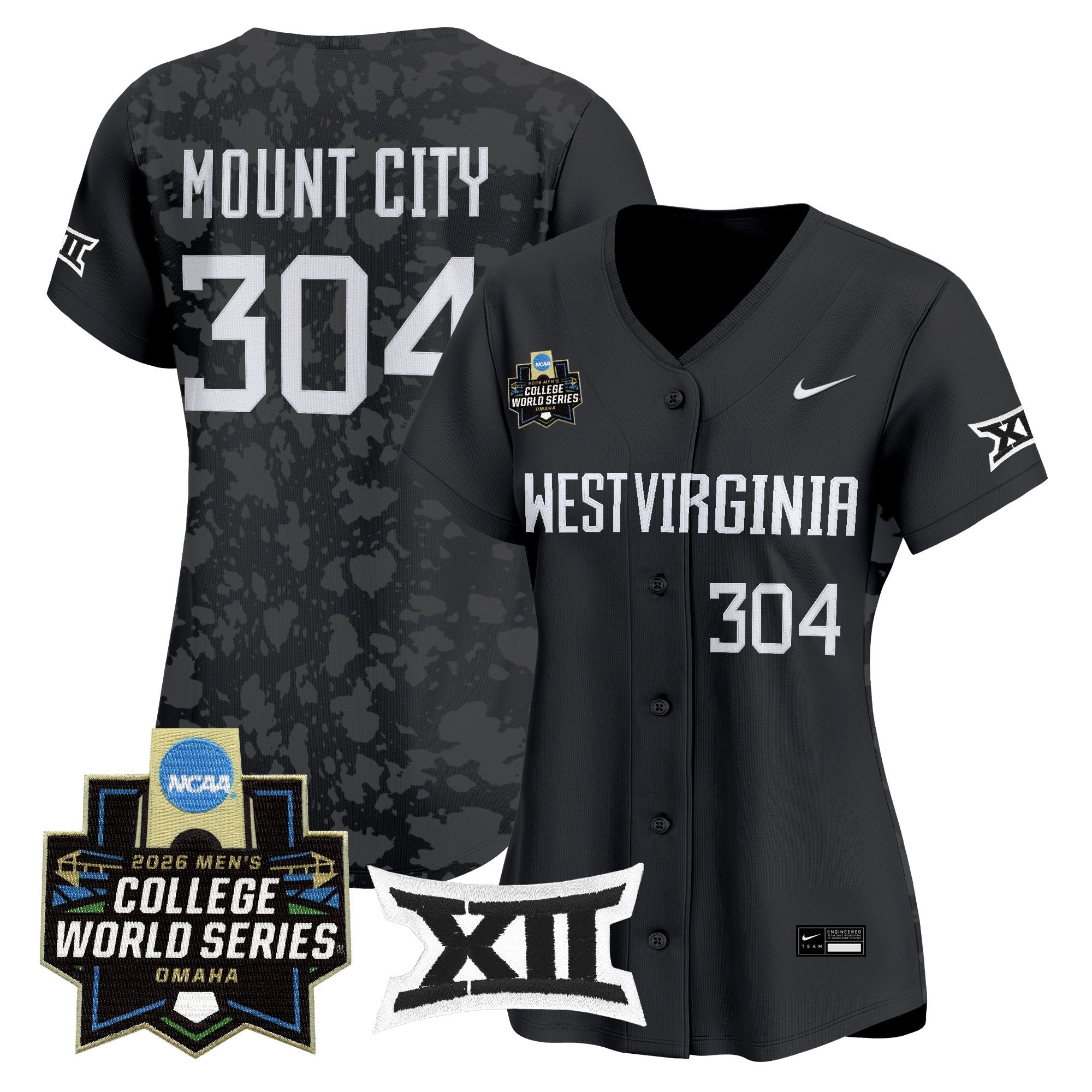 Women's West Virginia Mountaineers 2026 World Series Patch Vapor Premier Limited Jersey - All Stitched
