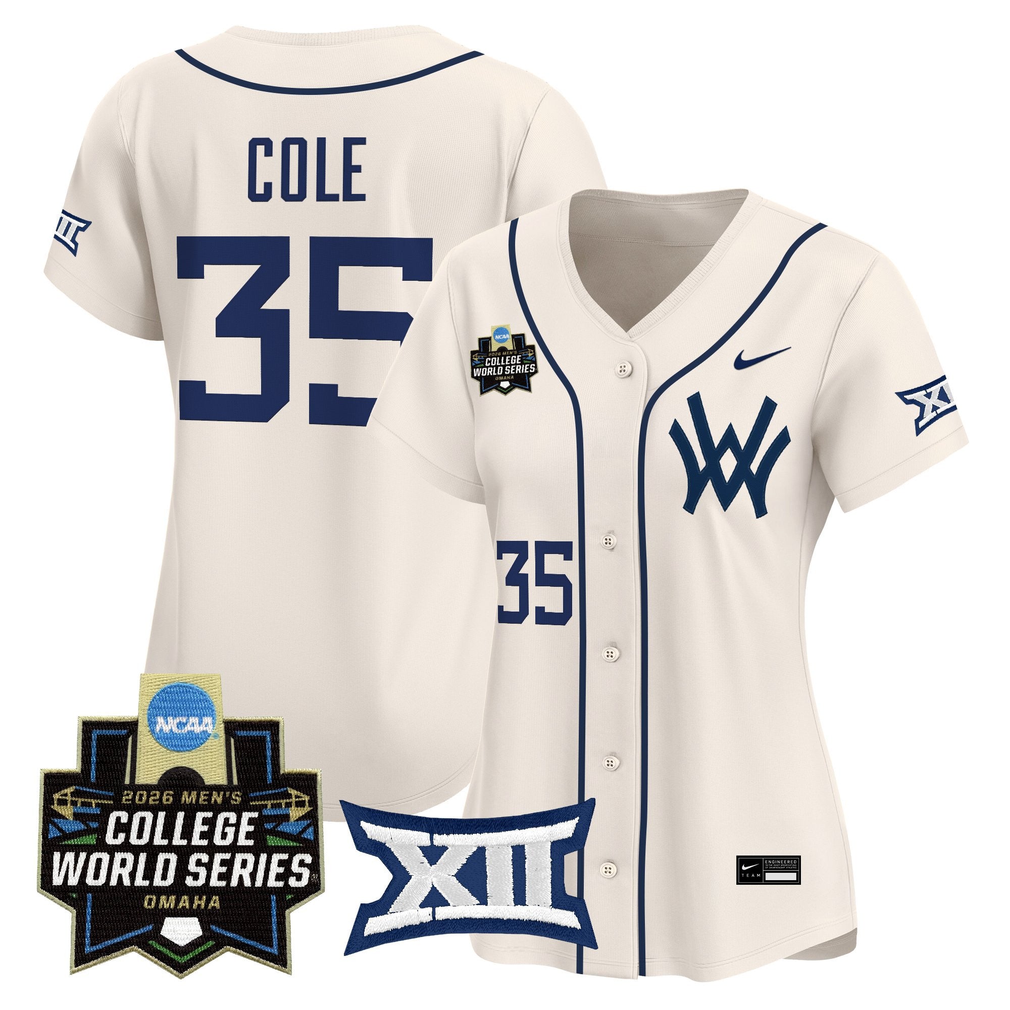 Women's West Virginia Mountaineers 2026 World Series Patch Vapor Premier Limited Jersey - All Stitched