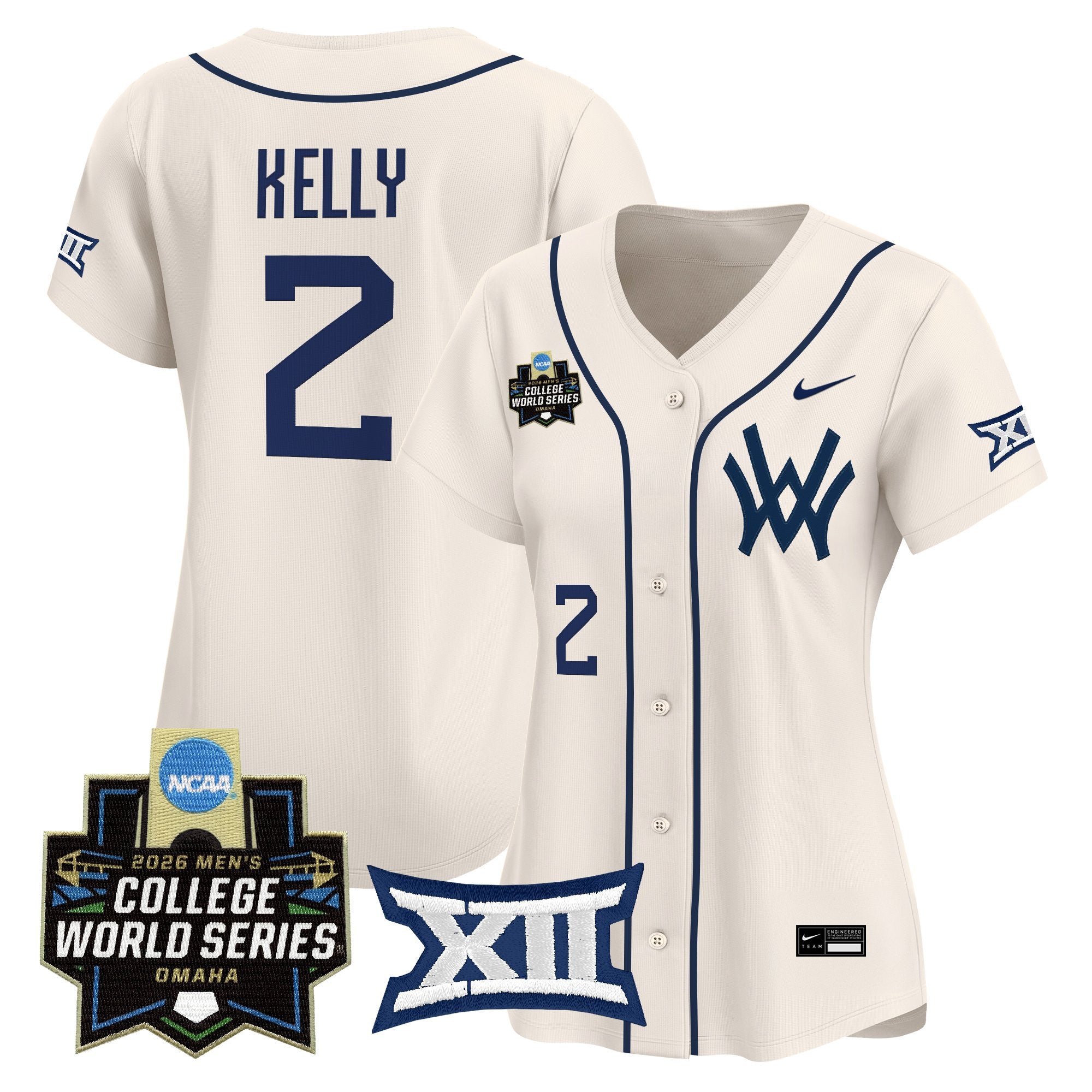 Women's West Virginia Mountaineers 2026 World Series Patch Vapor Premier Limited Jersey - All Stitched