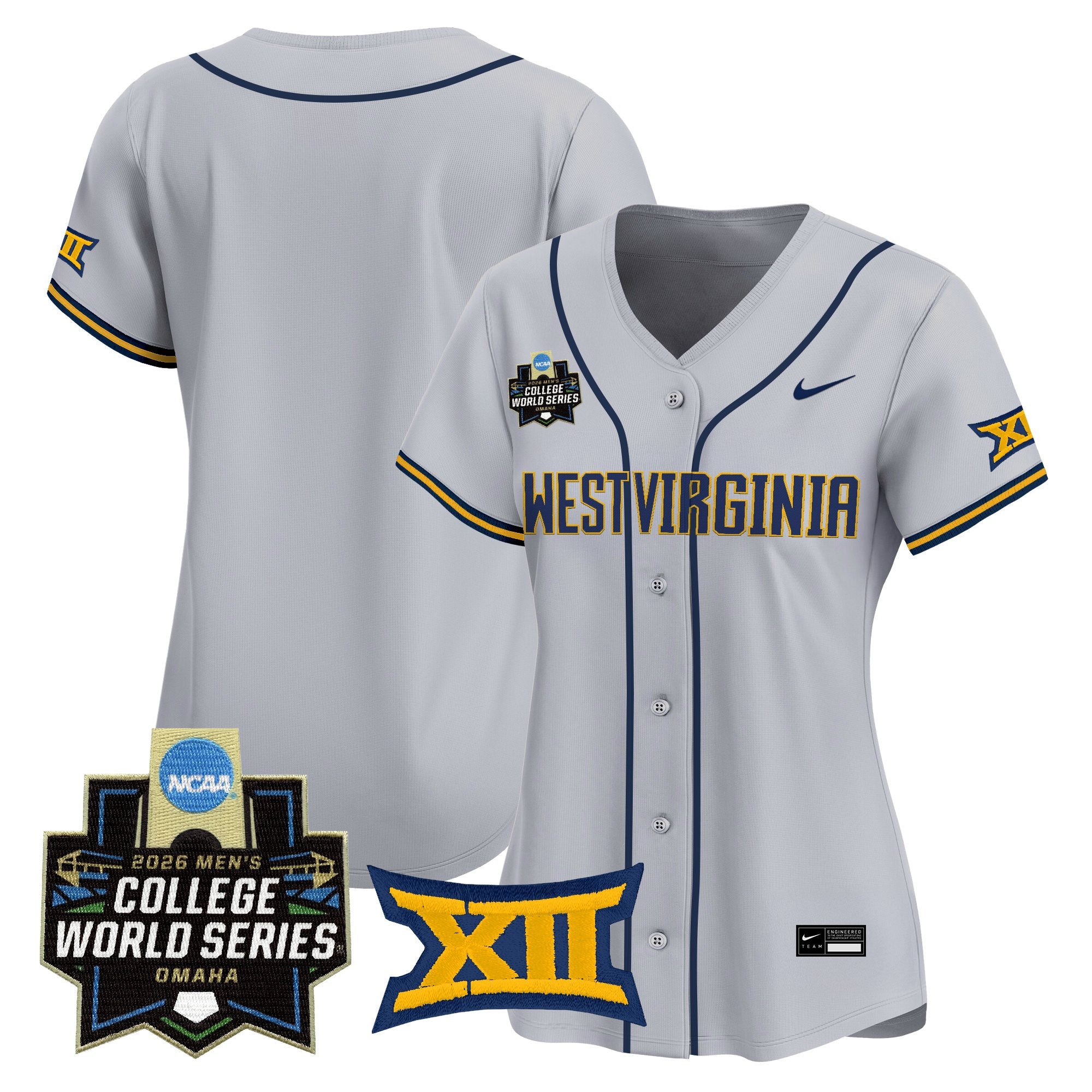 Women's West Virginia Mountaineers 2026 World Series Patch Vapor Premier Limited Jersey - All Stitched