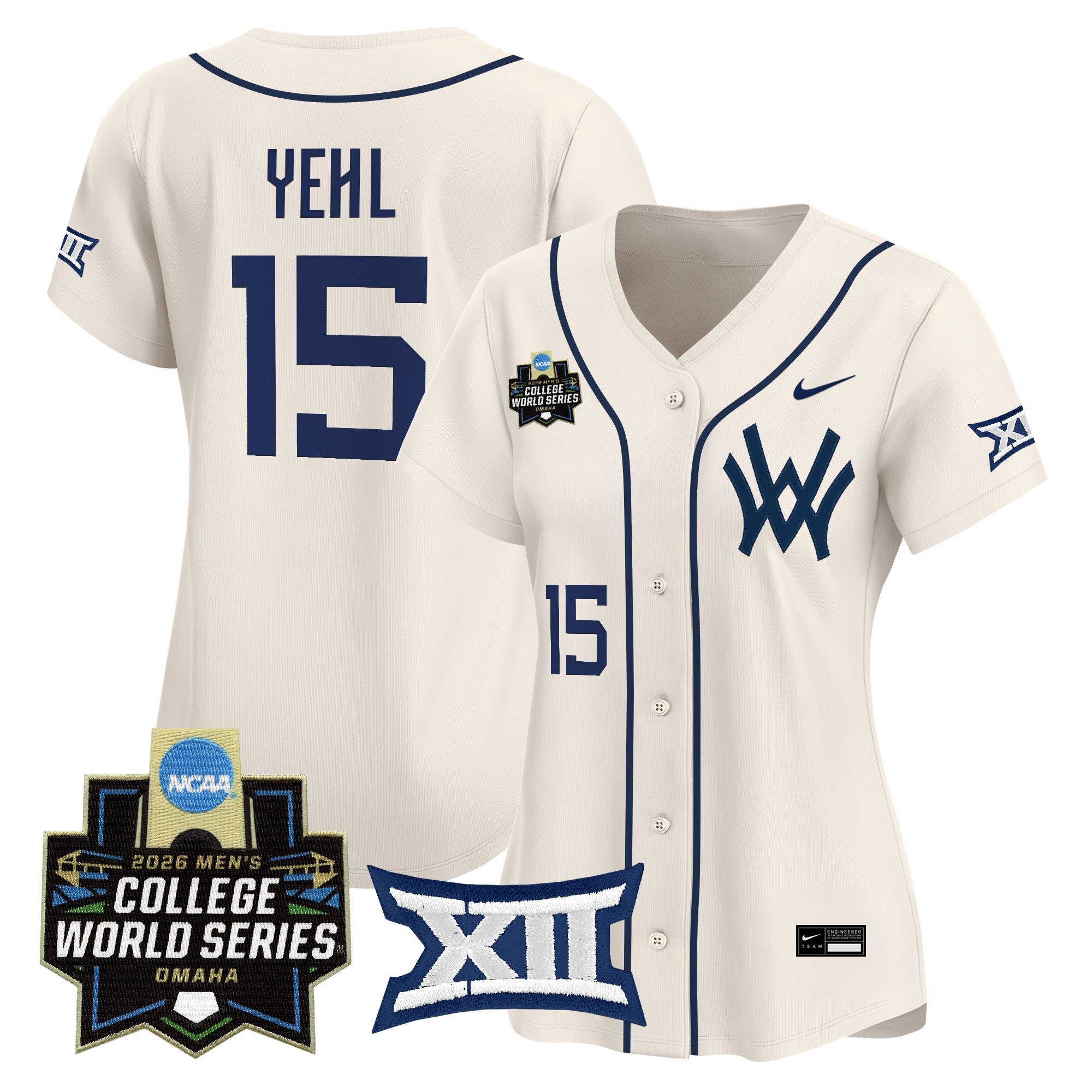 Women's West Virginia Mountaineers 2026 World Series Patch Vapor Premier Limited Jersey - All Stitched