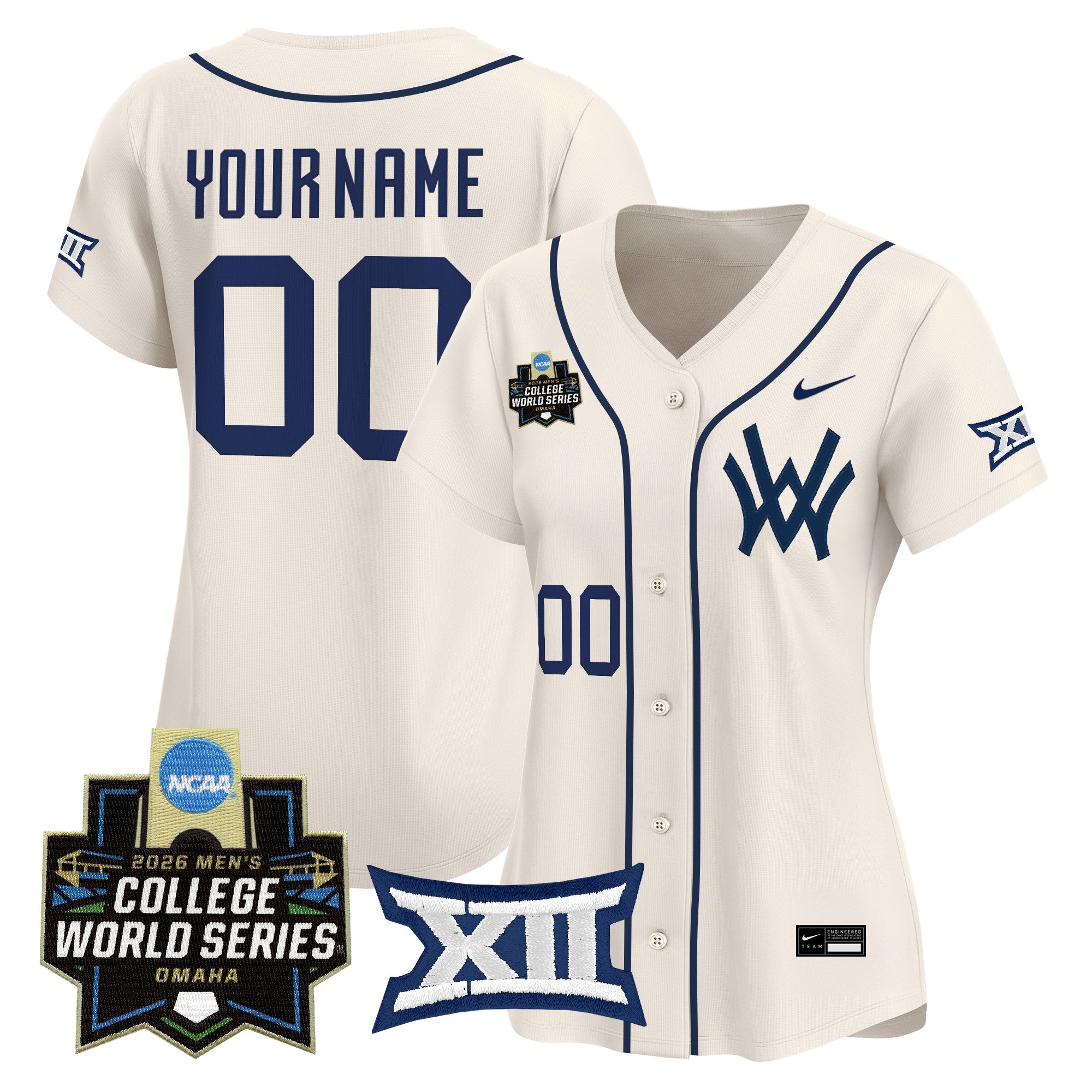West Virginia Mountaineers 2026 World Series Patch Vapor Premier Limited Custom Jersey - All Stitched