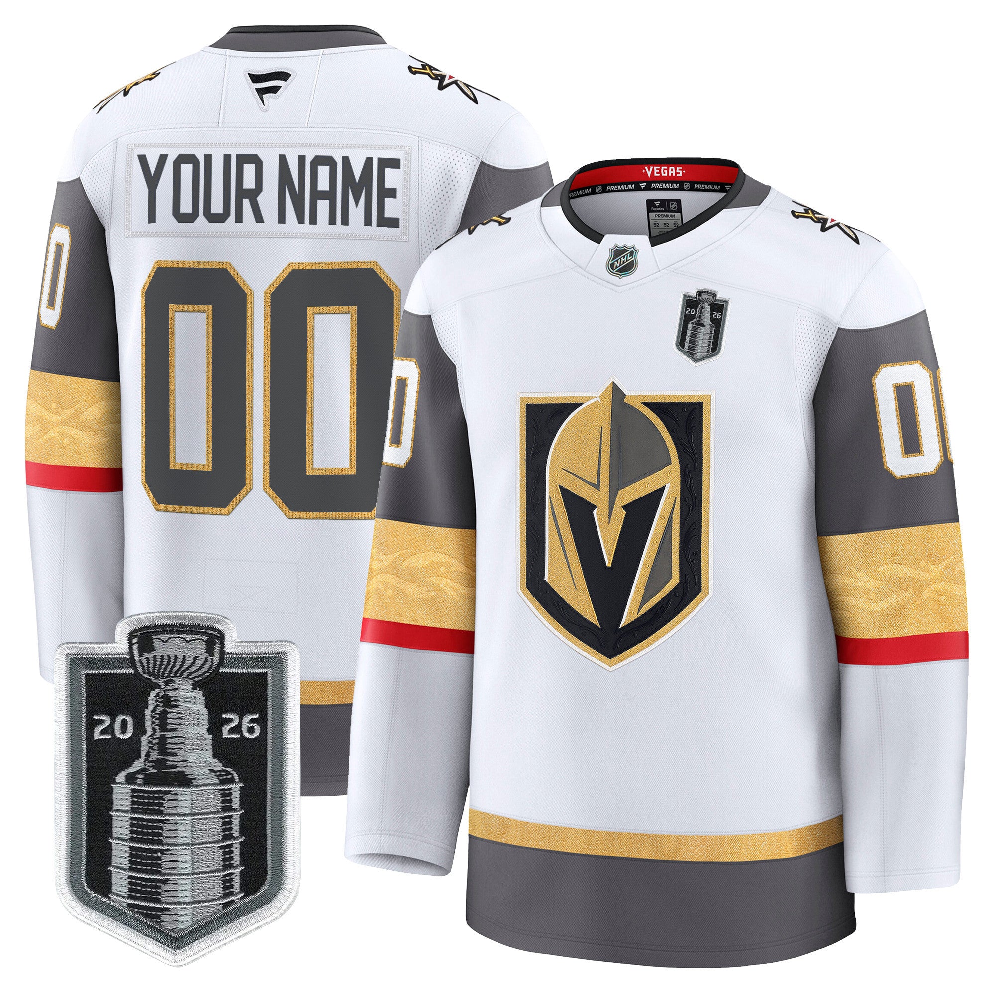 Vegas Golden Knights 2026 Stanley Cup Patch Premium Custom Jersey - All Stitched