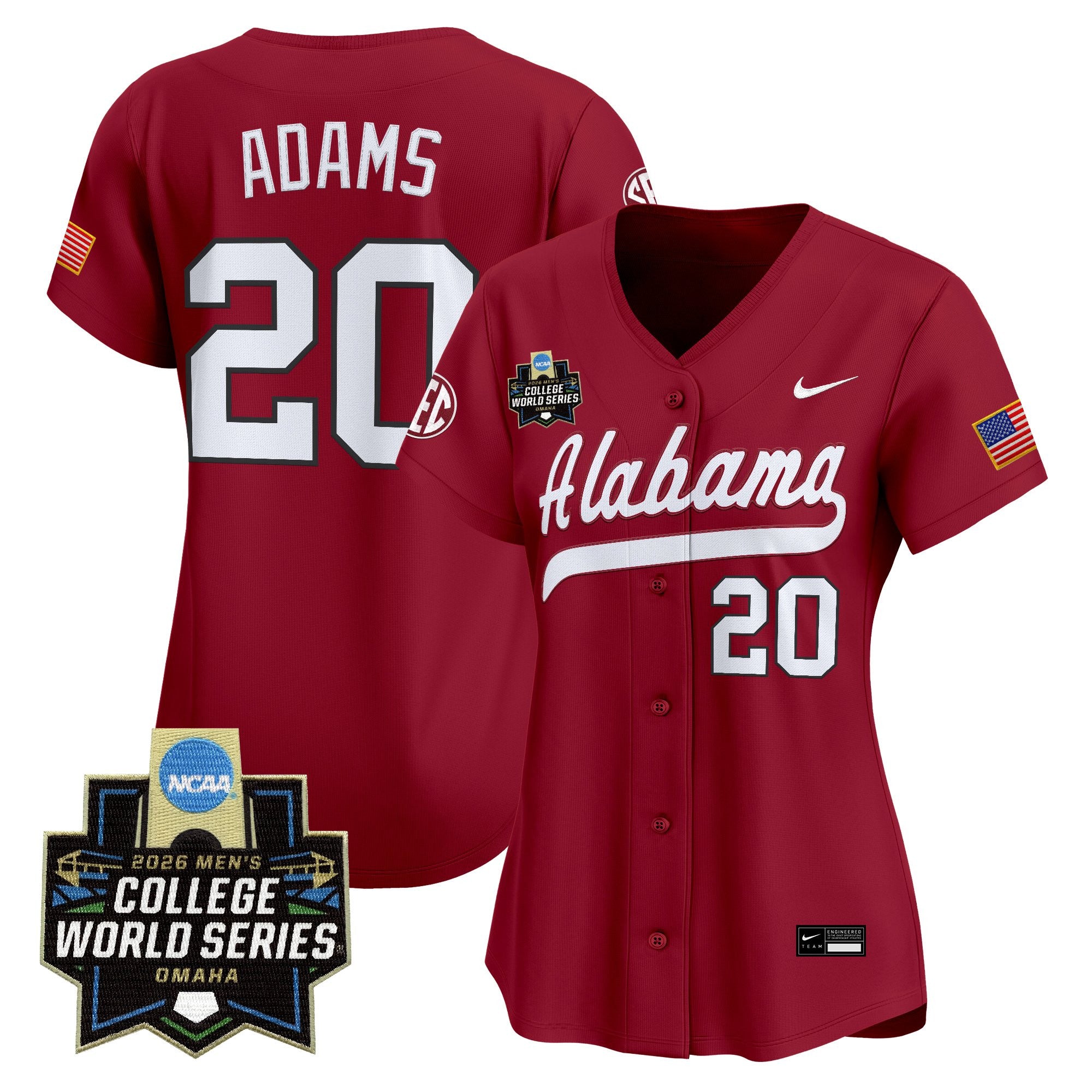 Women's Alabama Crimson Tide 2026 World Series Vapor Premier Limited Jersey - All Stitched
