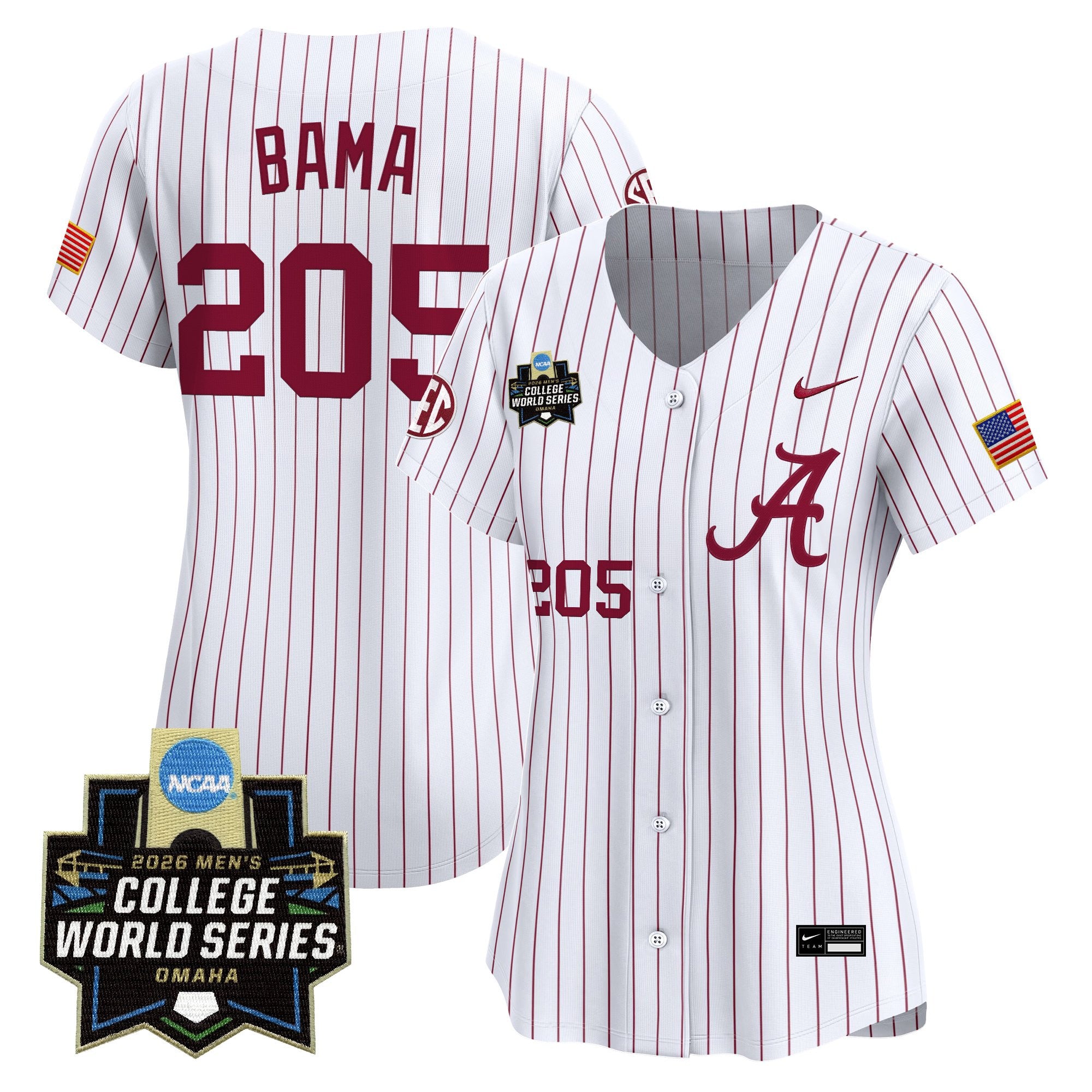 Women's Alabama Crimson Tide 2026 World Series Vapor Premier Limited Jersey - All Stitched