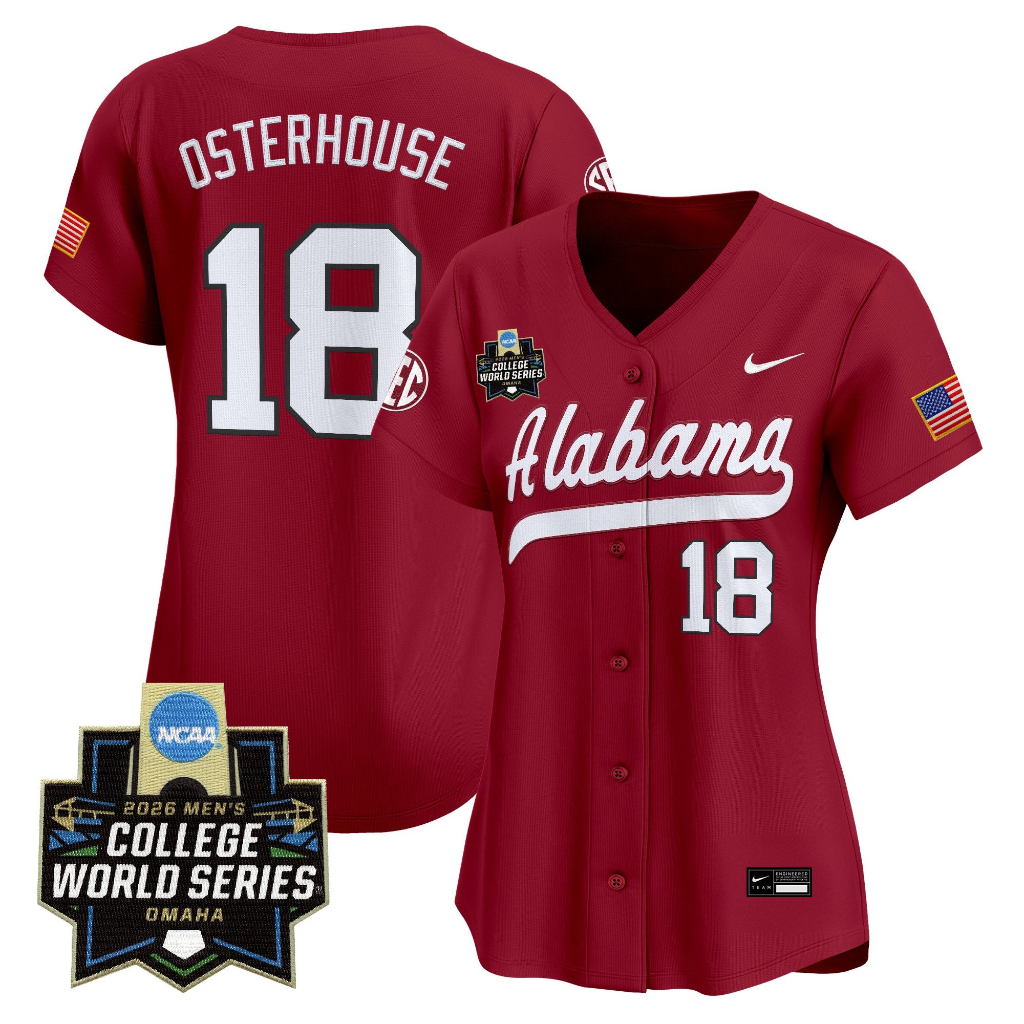 Women's Alabama Crimson Tide 2026 World Series Vapor Premier Limited Jersey - All Stitched