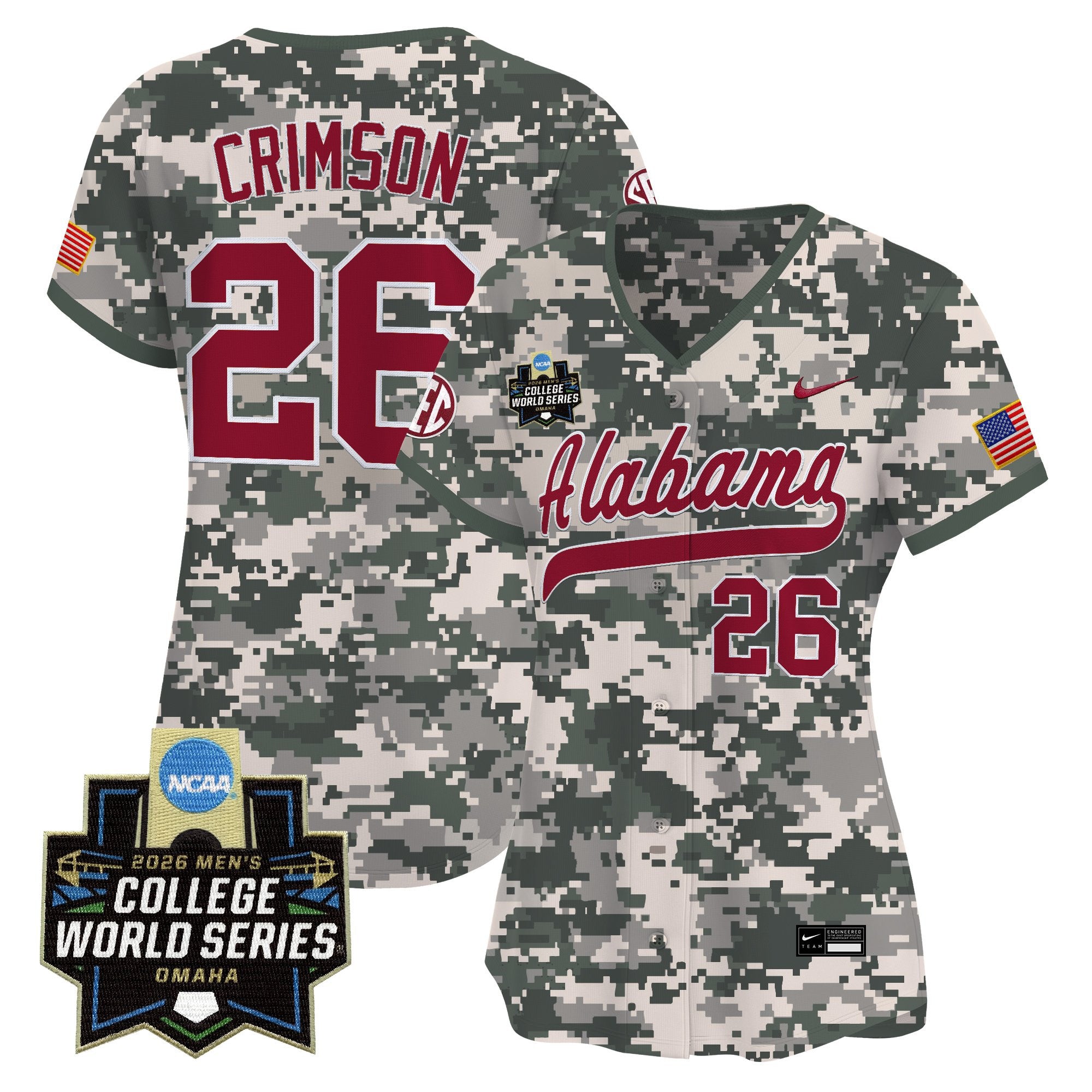 Women's Alabama Crimson Tide 2026 World Series Vapor Premier Limited Jersey - All Stitched