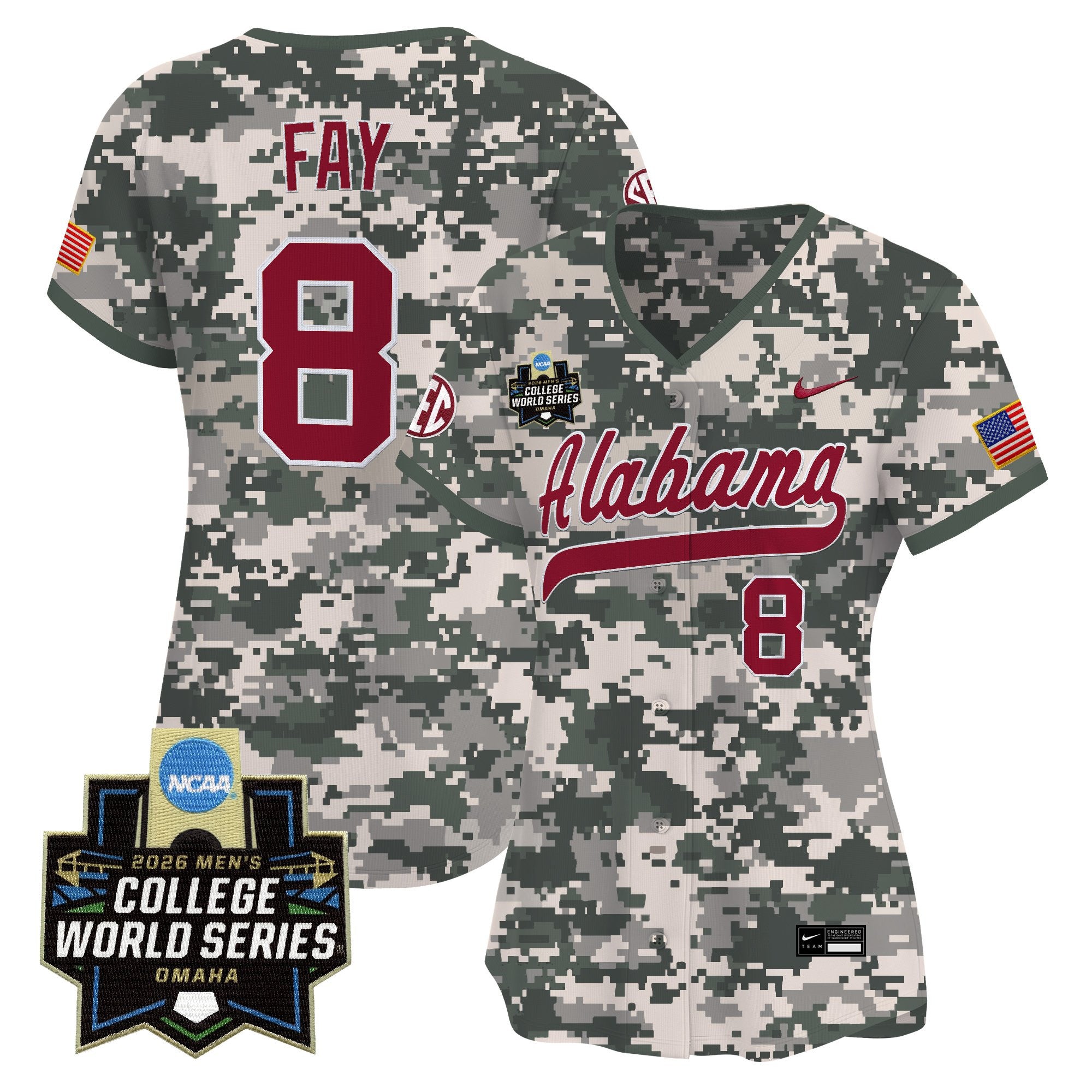 Women's Alabama Crimson Tide 2026 World Series Vapor Premier Limited Jersey - All Stitched