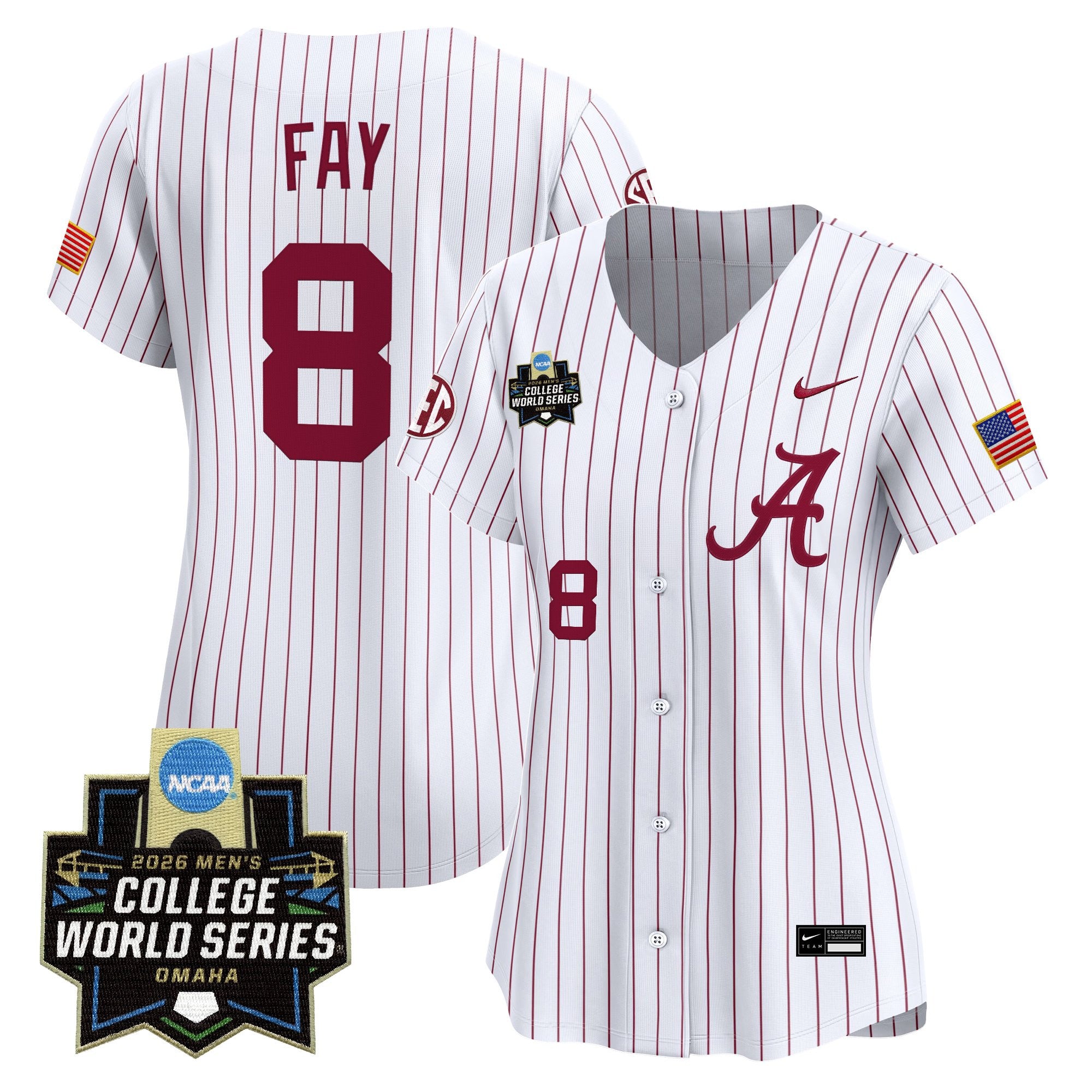 Women's Alabama Crimson Tide 2026 World Series Vapor Premier Limited Jersey - All Stitched