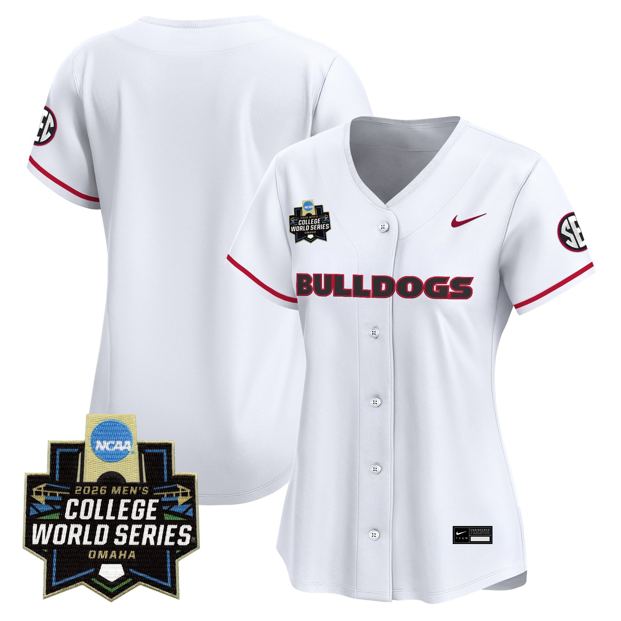 Women's Georgia Bulldogs Baseball 2026 World Series Vapor Premier Limited Jersey - All Stitched