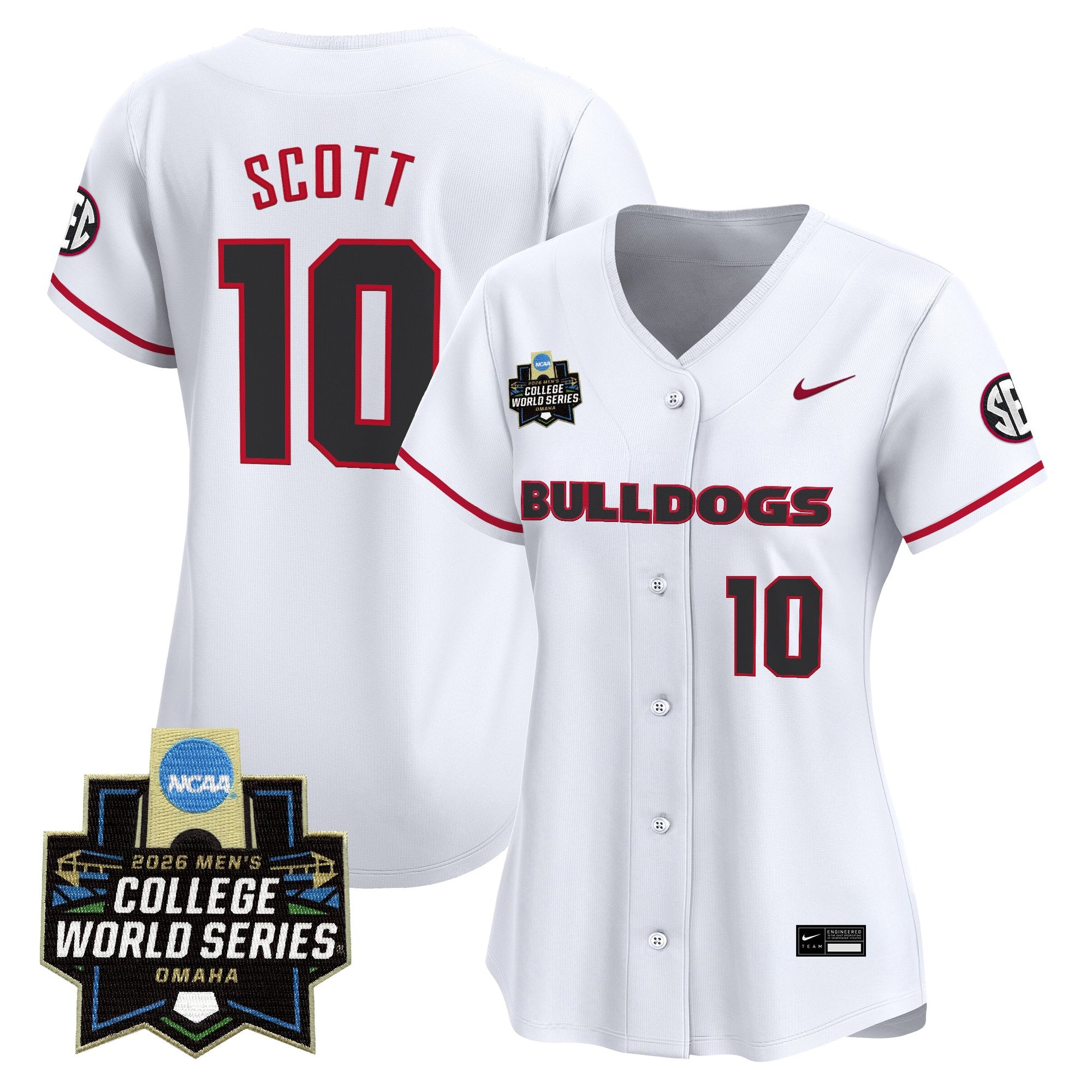 Women's Georgia Bulldogs Baseball 2026 World Series Vapor Premier Limited Jersey - All Stitched