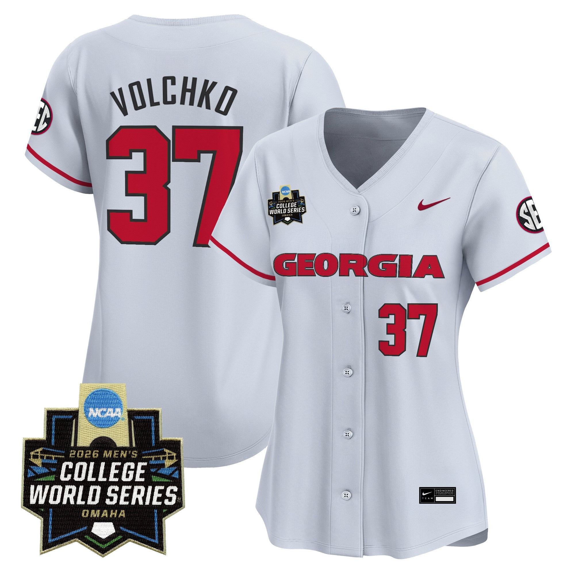 Women's Georgia Bulldogs Baseball 2026 World Series Vapor Premier Limited Jersey - All Stitched