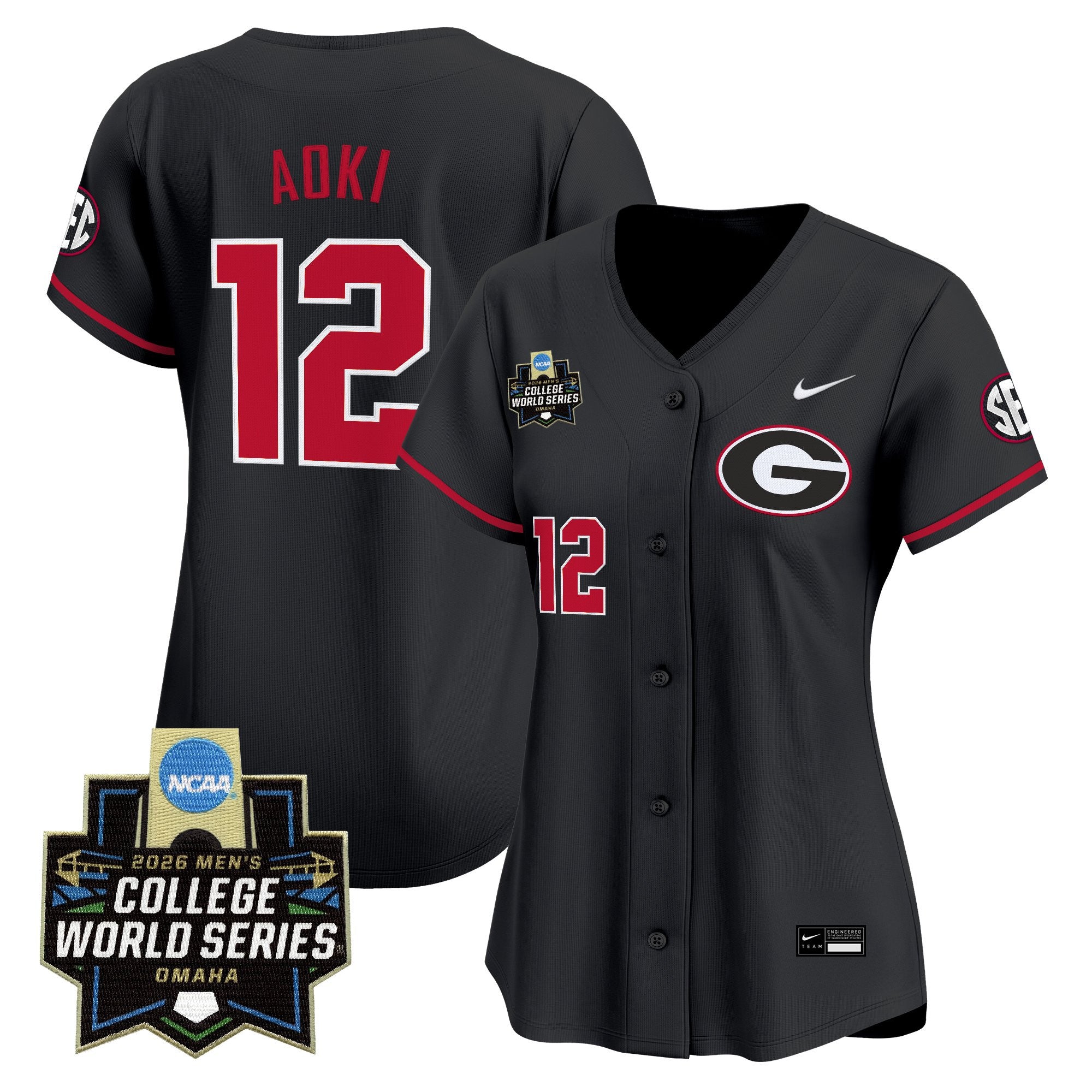 Women's Georgia Bulldogs Baseball 2026 World Series Vapor Premier Limited Jersey - All Stitched