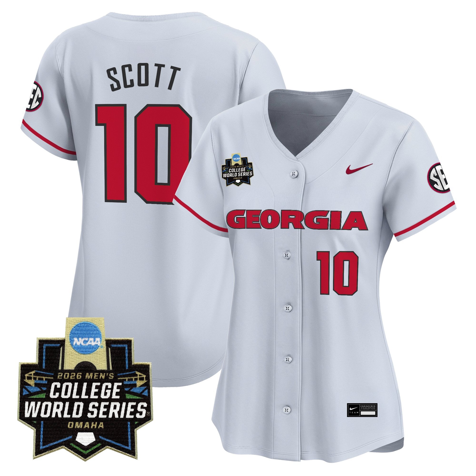 Women's Georgia Bulldogs Baseball 2026 World Series Vapor Premier Limited Jersey - All Stitched