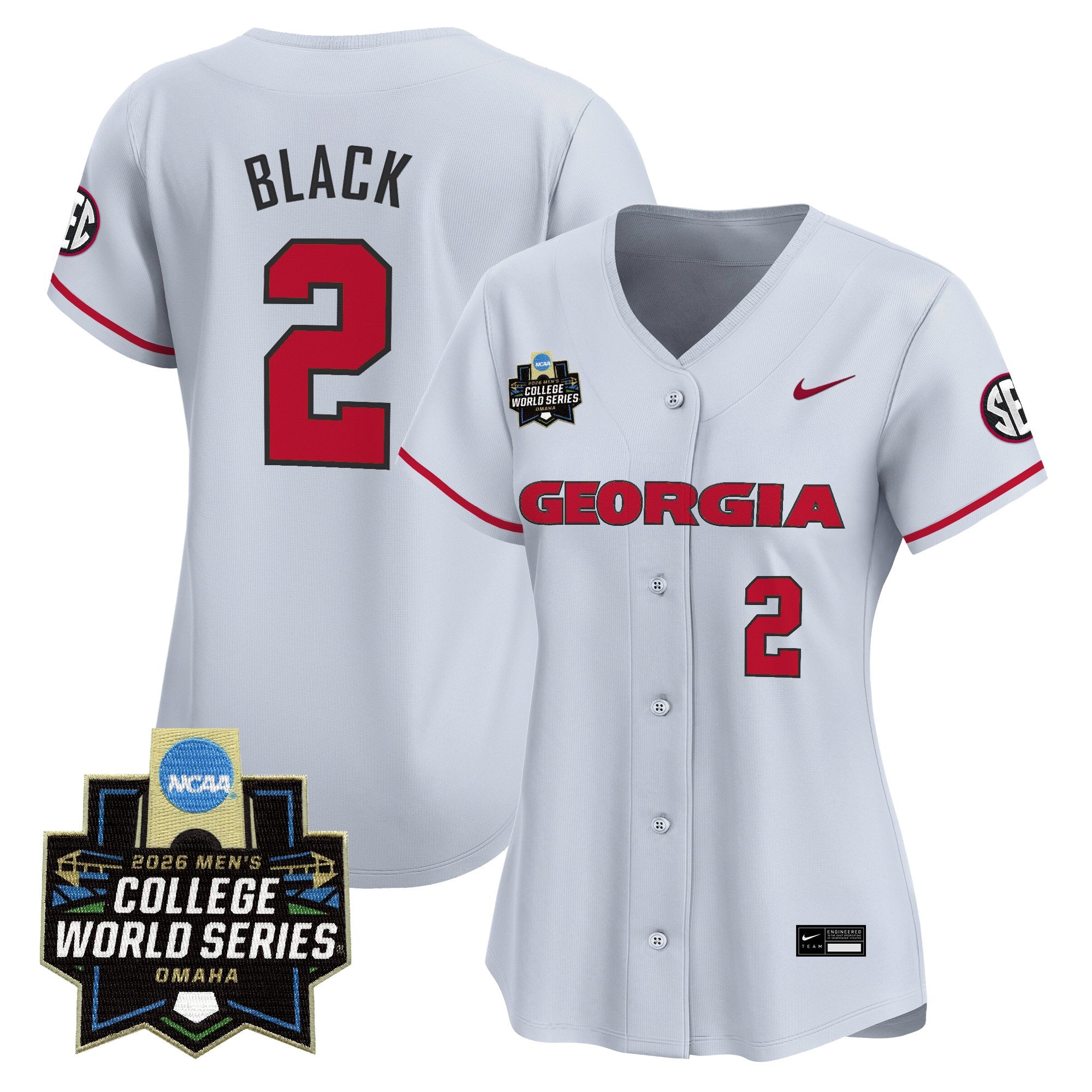 Women's Georgia Bulldogs Baseball 2026 World Series Vapor Premier Limited Jersey - All Stitched