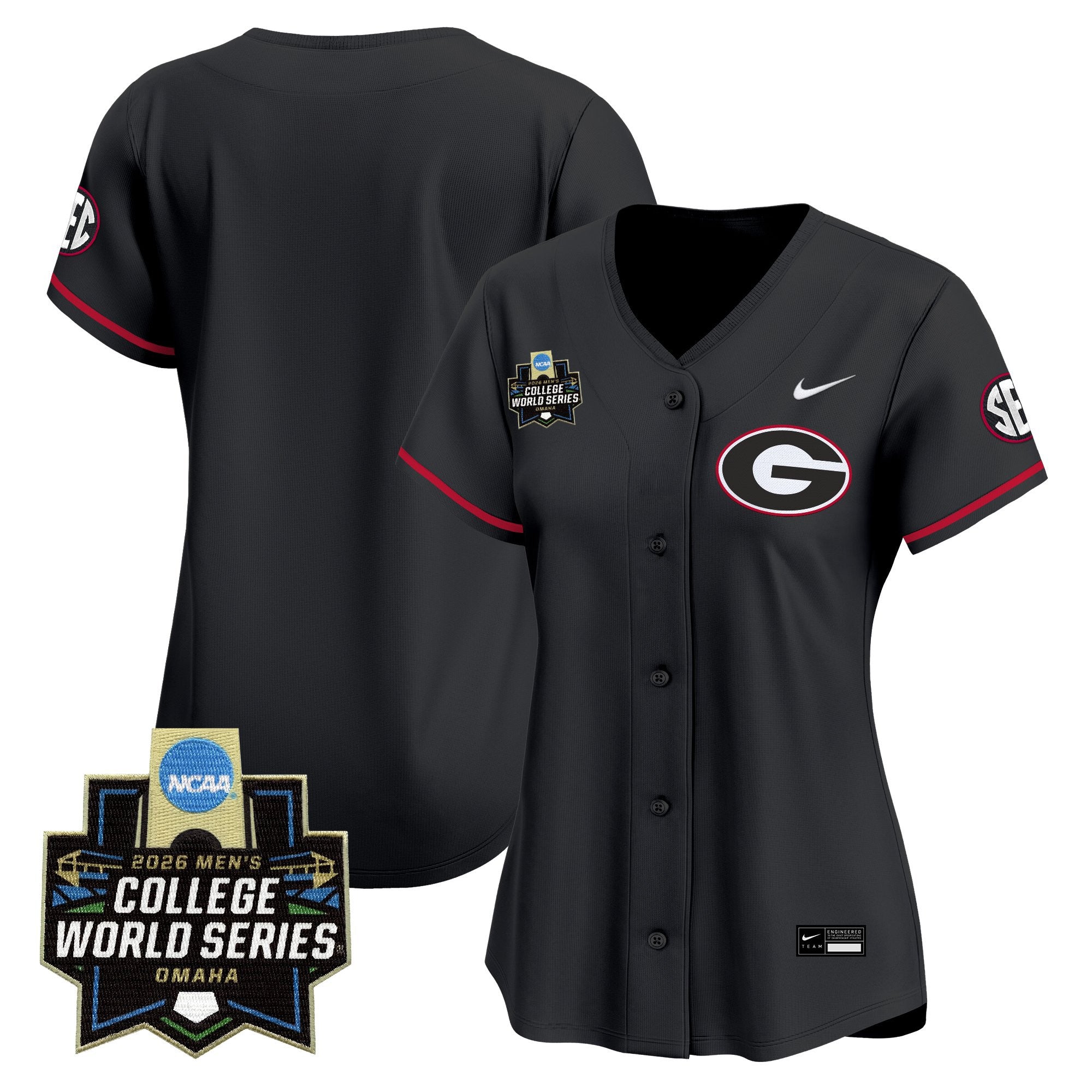 Women's Georgia Bulldogs Baseball 2026 World Series Vapor Premier Limited Jersey - All Stitched
