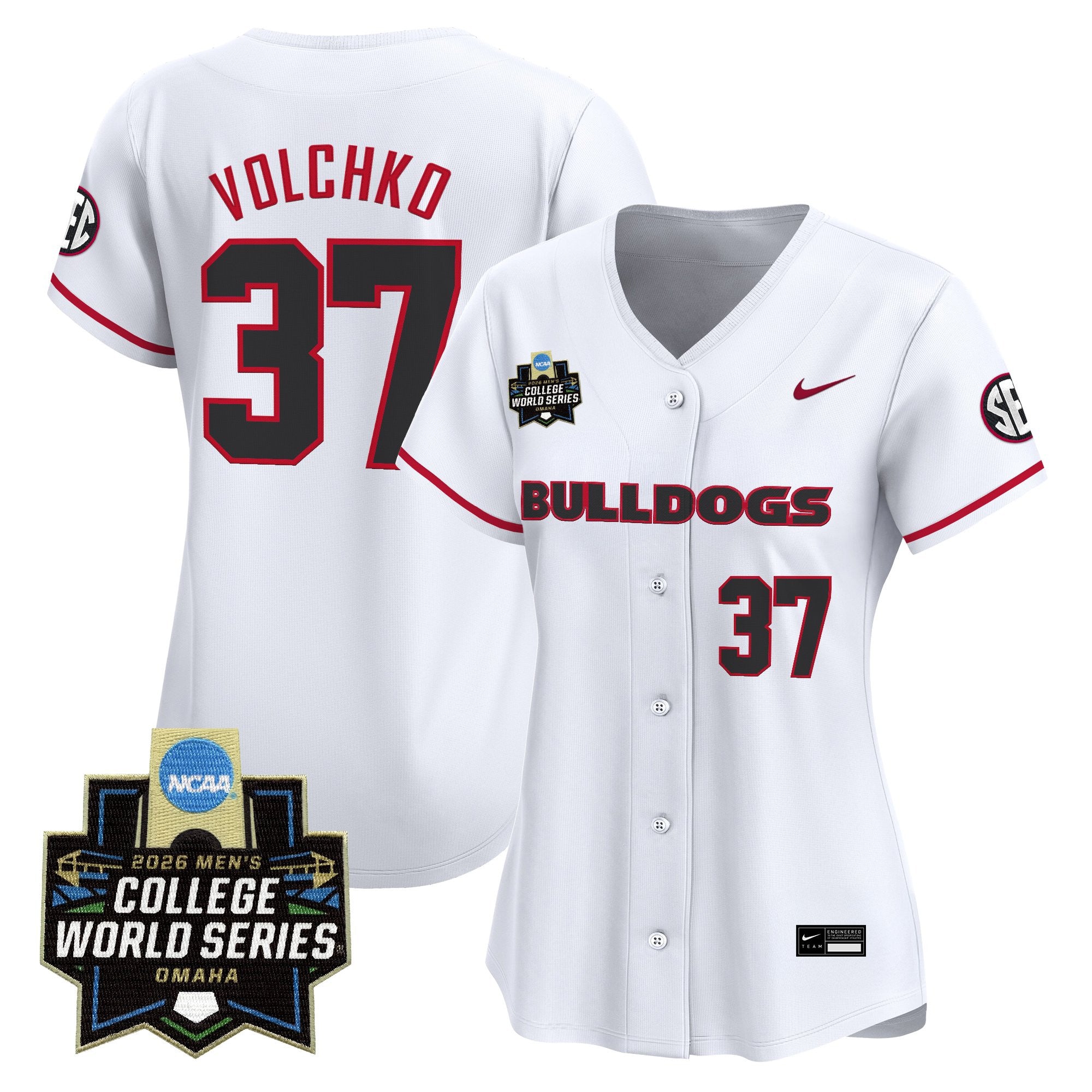 Women's Georgia Bulldogs Baseball 2026 World Series Vapor Premier Limited Jersey - All Stitched
