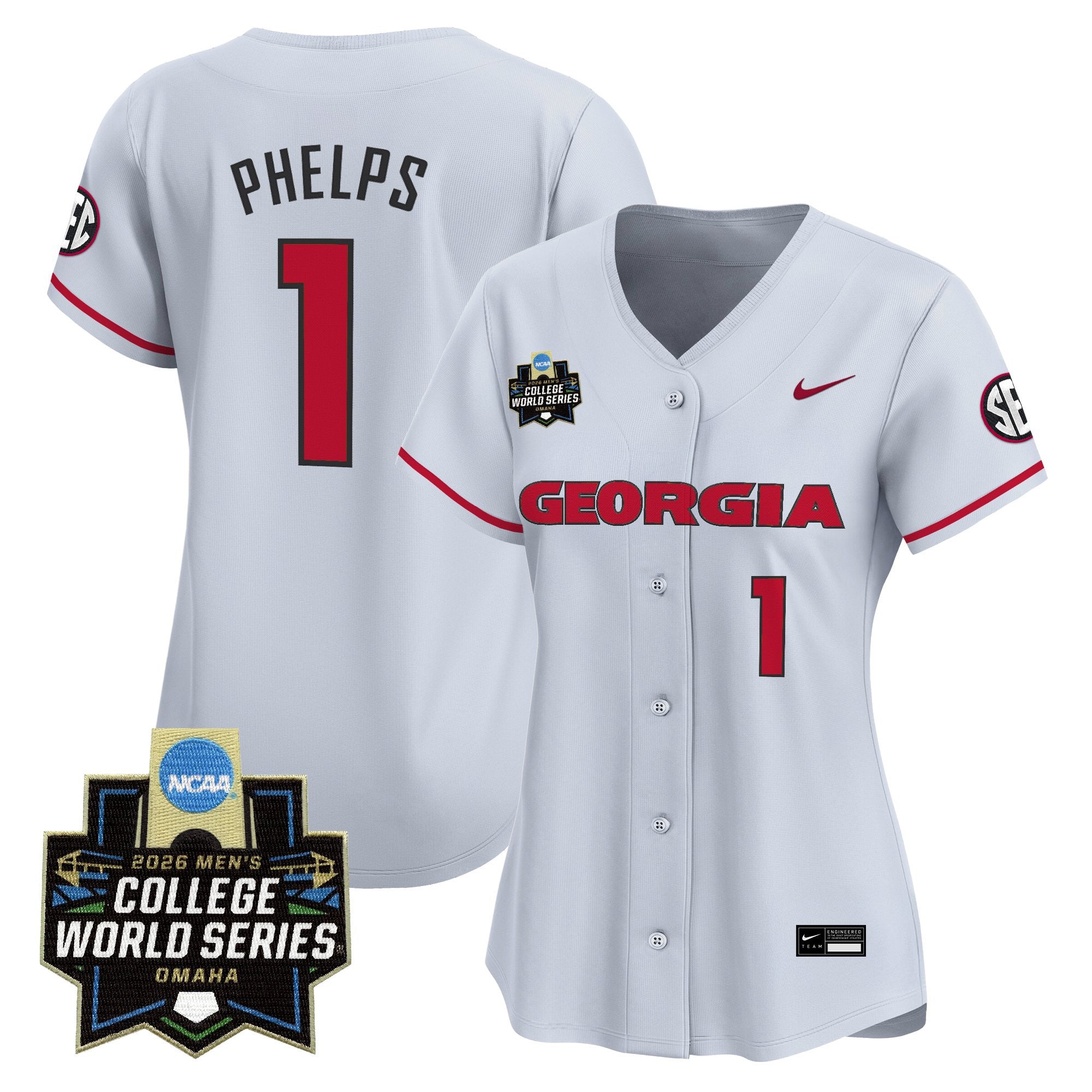Women's Georgia Bulldogs Baseball 2026 World Series Vapor Premier Limited Jersey - All Stitched