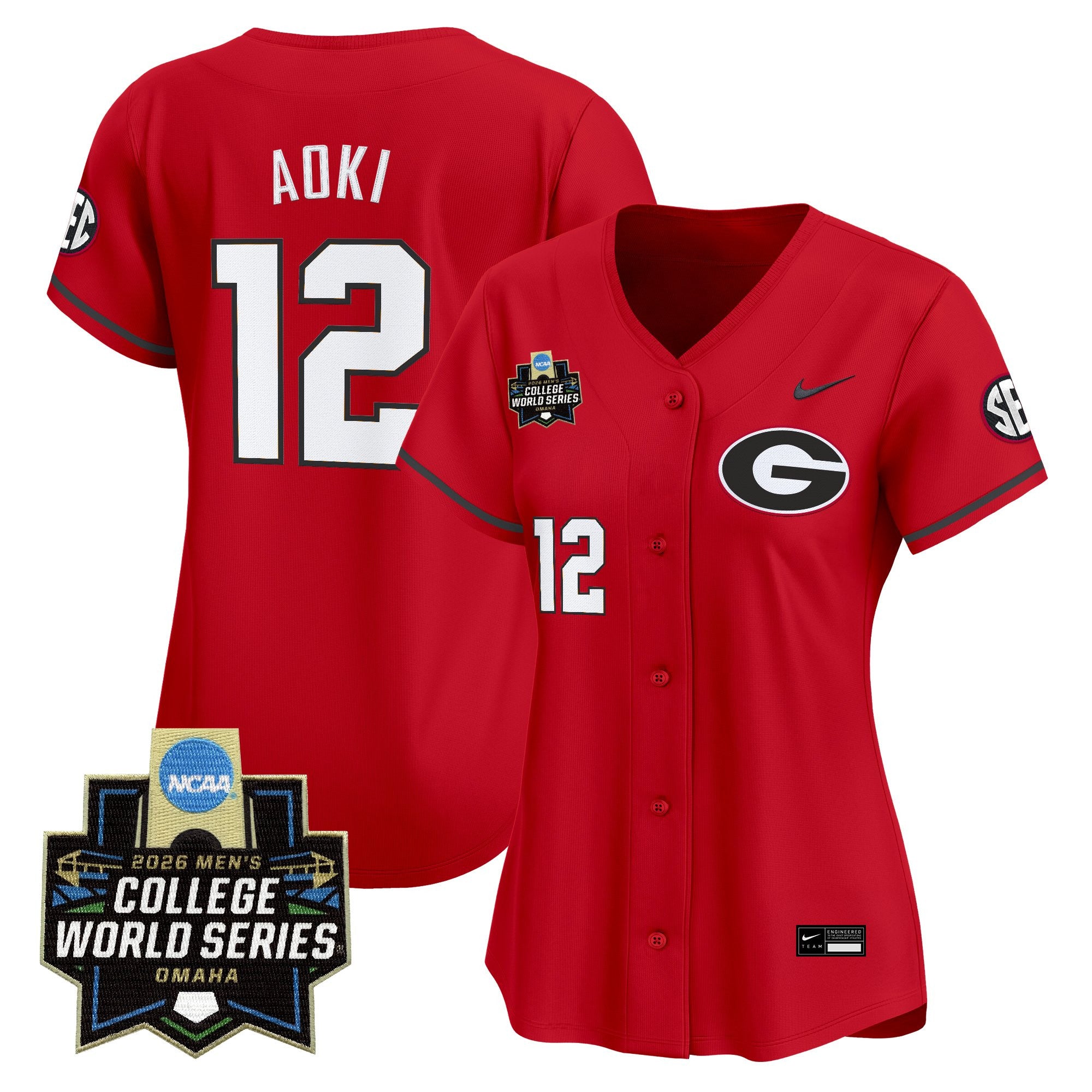 Women's Georgia Bulldogs Baseball 2026 World Series Vapor Premier Limited Jersey - All Stitched