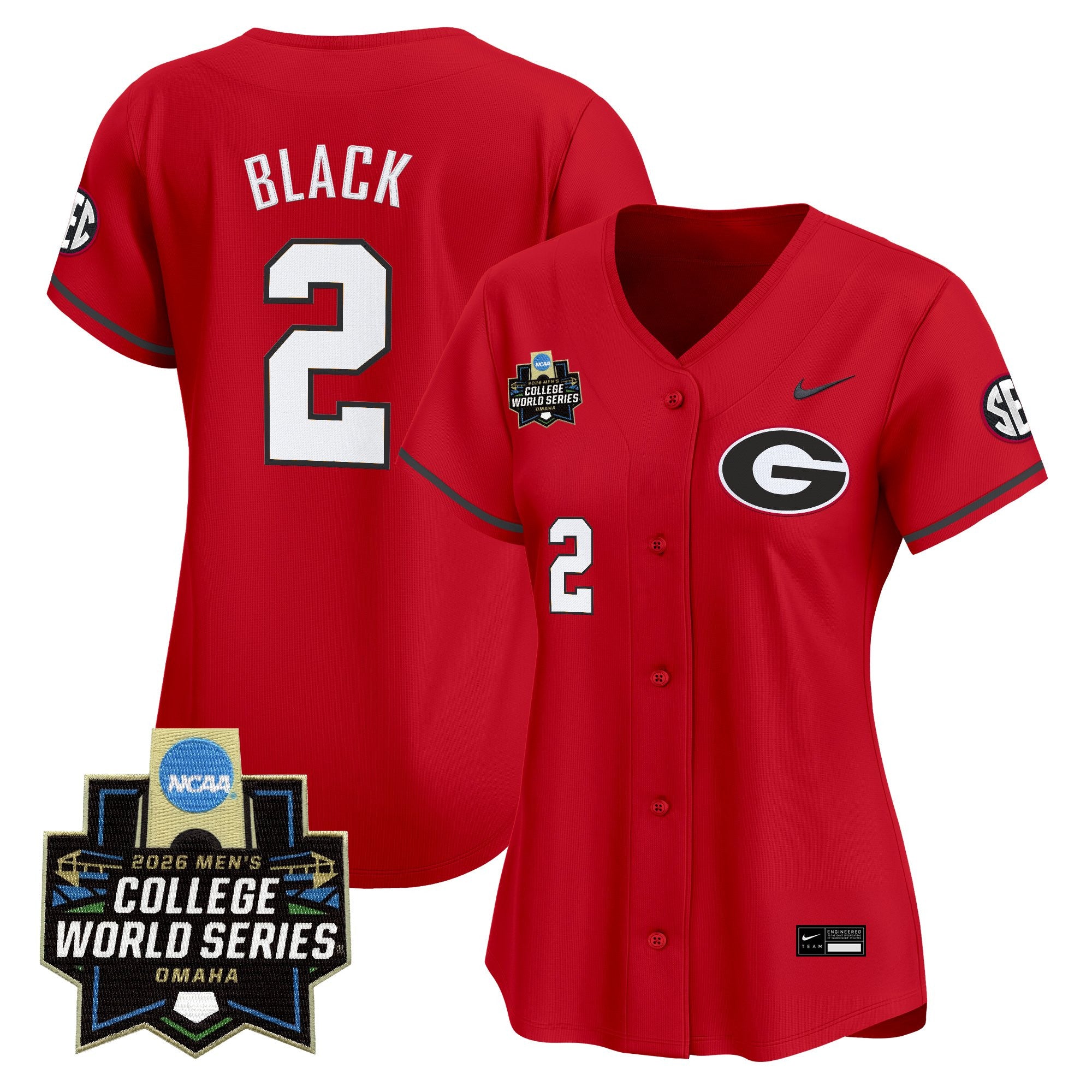 Women's Georgia Bulldogs Baseball 2026 World Series Vapor Premier Limited Jersey - All Stitched