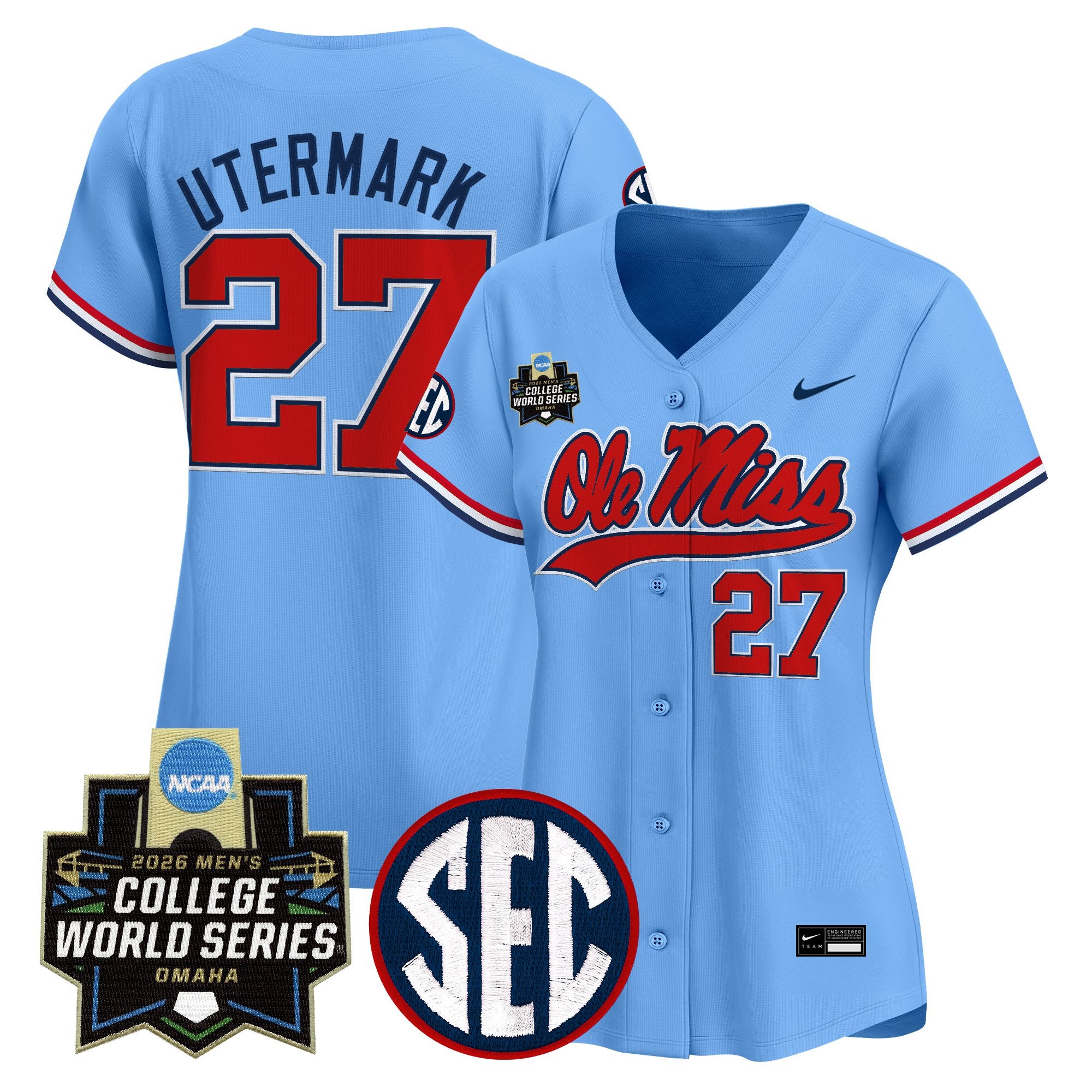 Women's Ole Miss Rebels 2026 World Series Vapor Premier Limited Jersey - All Stitched