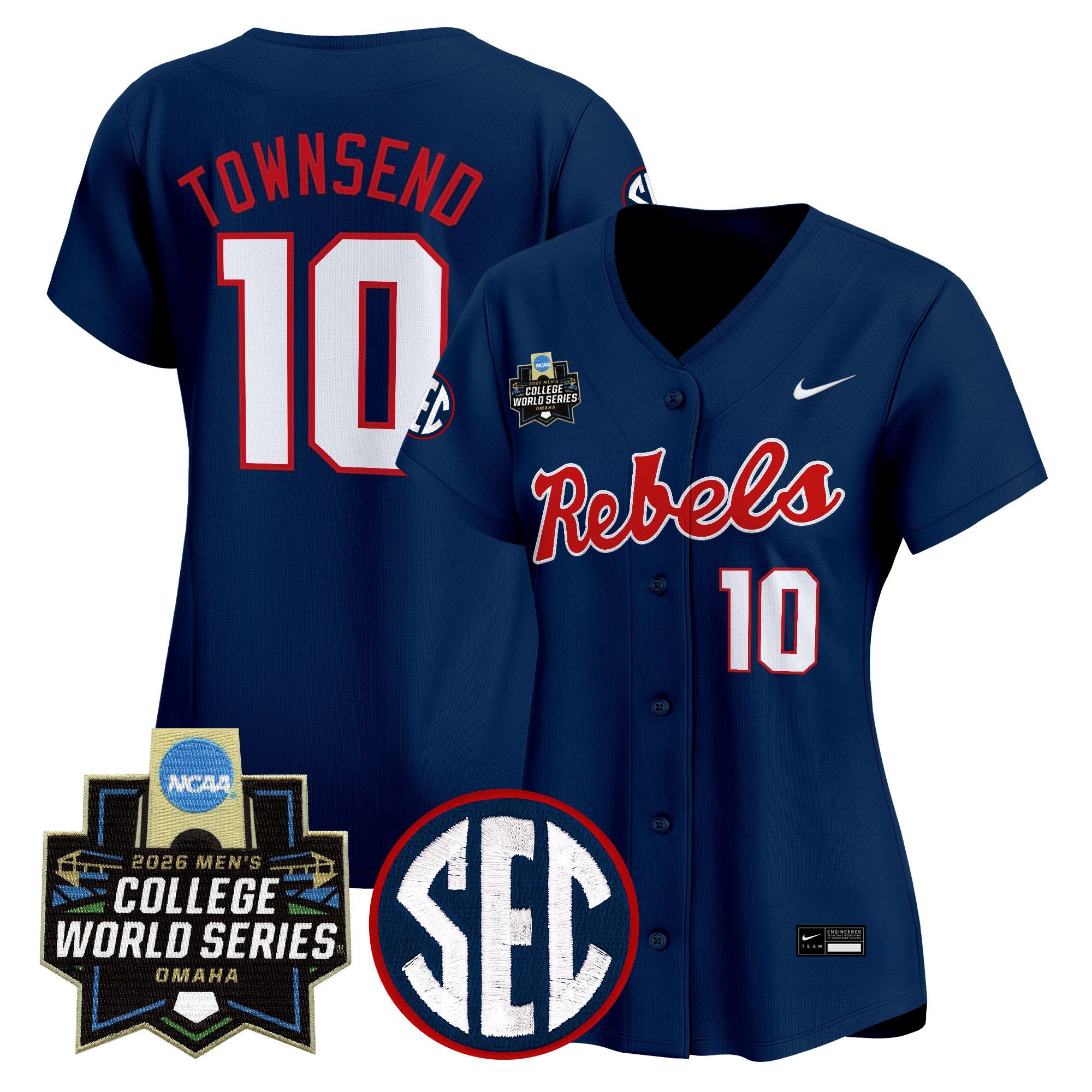 Women's Ole Miss Rebels 2026 World Series Vapor Premier Limited Jersey - All Stitched
