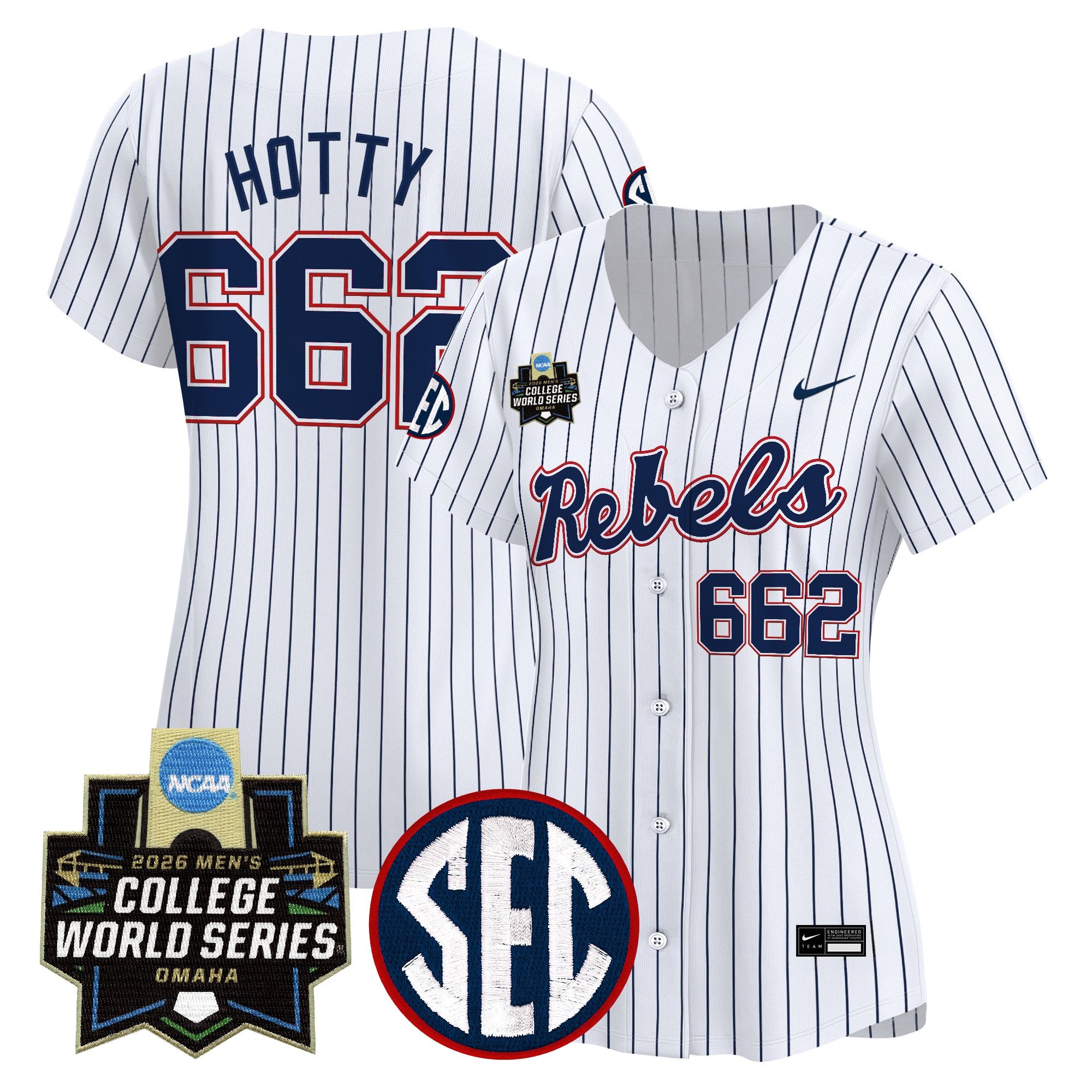 Women's Ole Miss Rebels 2026 World Series Vapor Premier Limited Jersey - All Stitched
