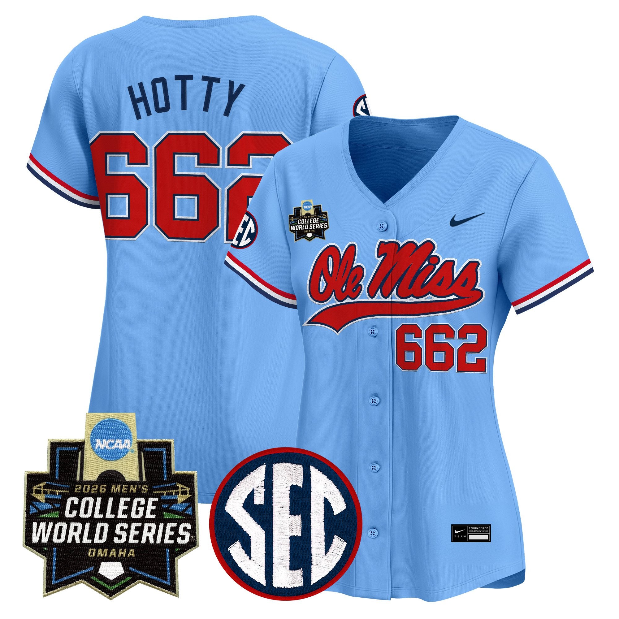 Women's Ole Miss Rebels 2026 World Series Vapor Premier Limited Jersey - All Stitched