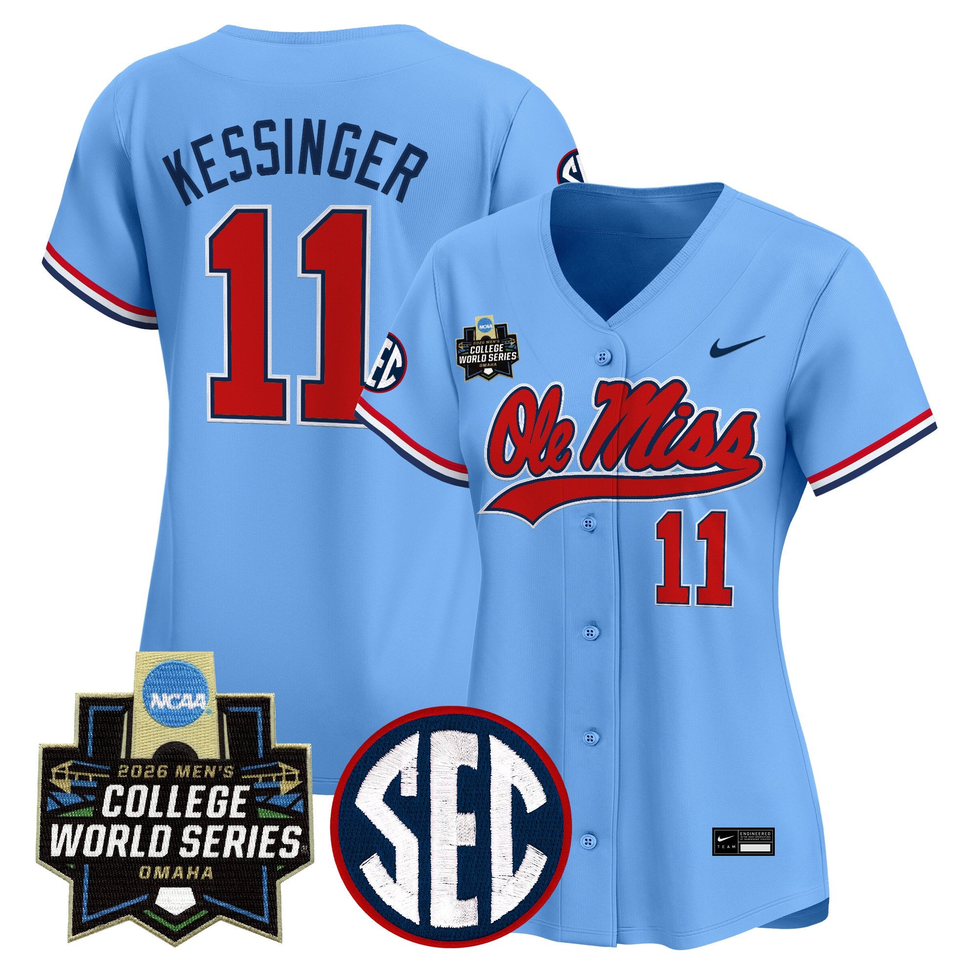 Women's Ole Miss Rebels 2026 World Series Vapor Premier Limited Jersey - All Stitched