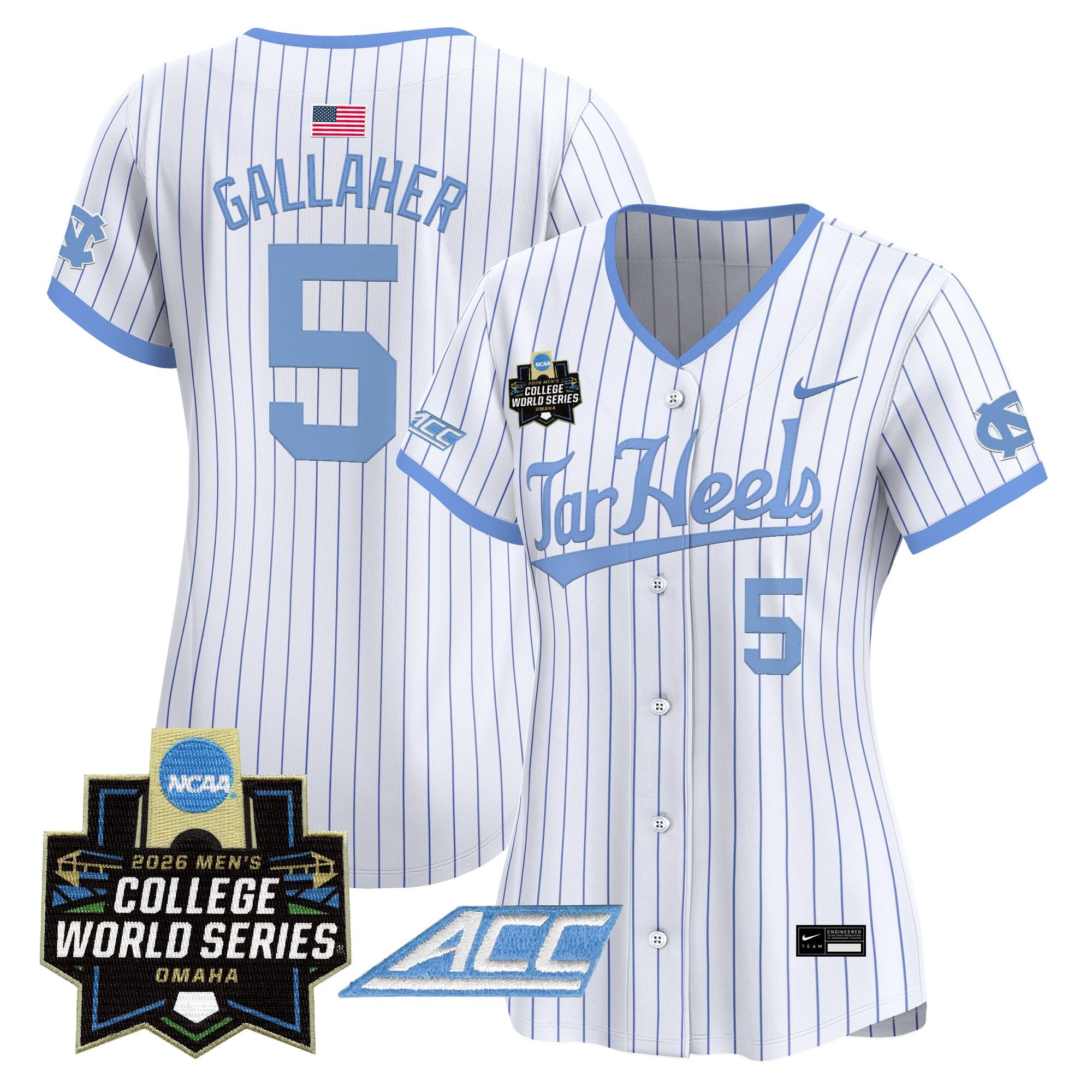 Women's North Carolina Tar Heels 2026 World Series Vapor Premier Limited Jersey - All Stitched