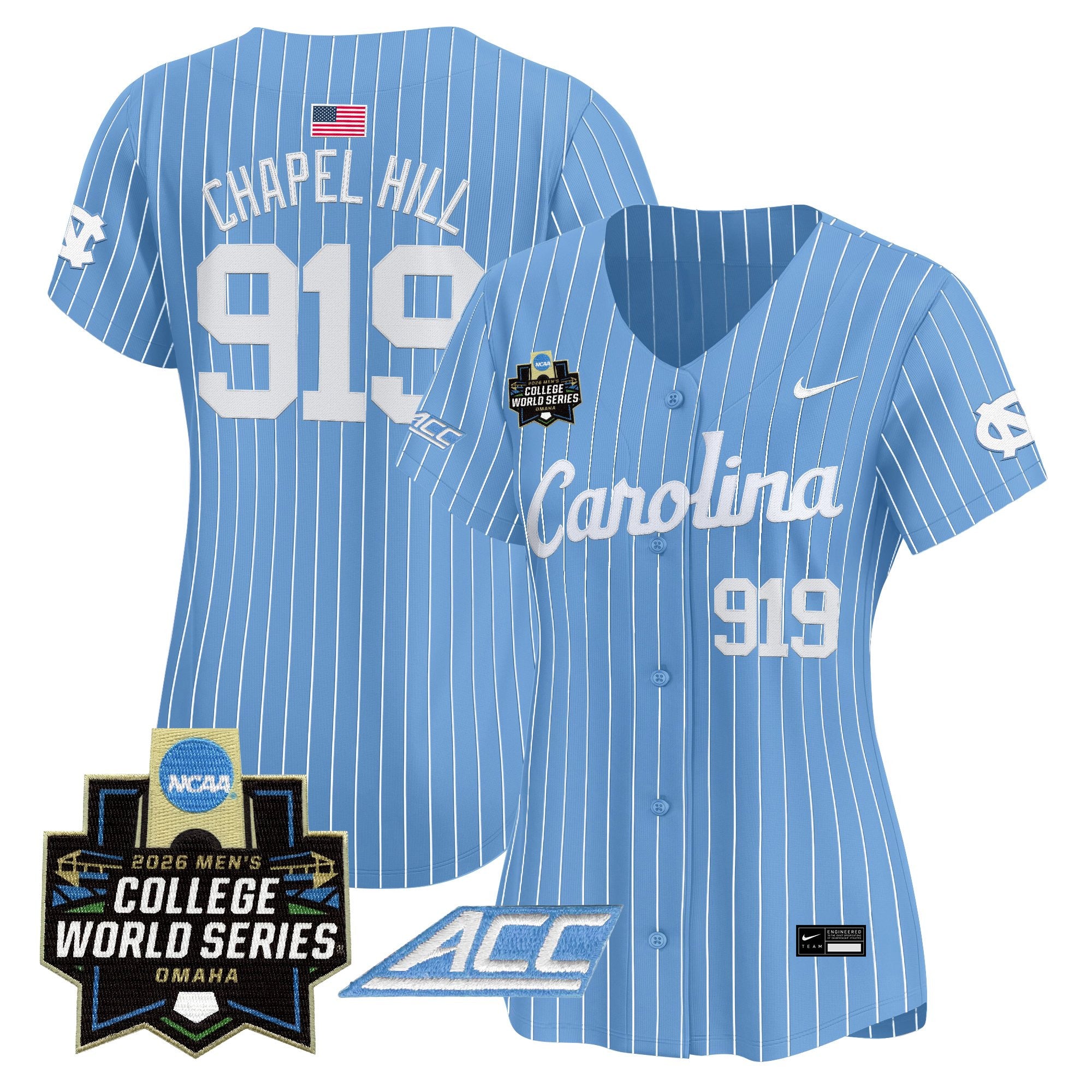Women's North Carolina Tar Heels 2026 World Series Vapor Premier Limited Jersey - All Stitched