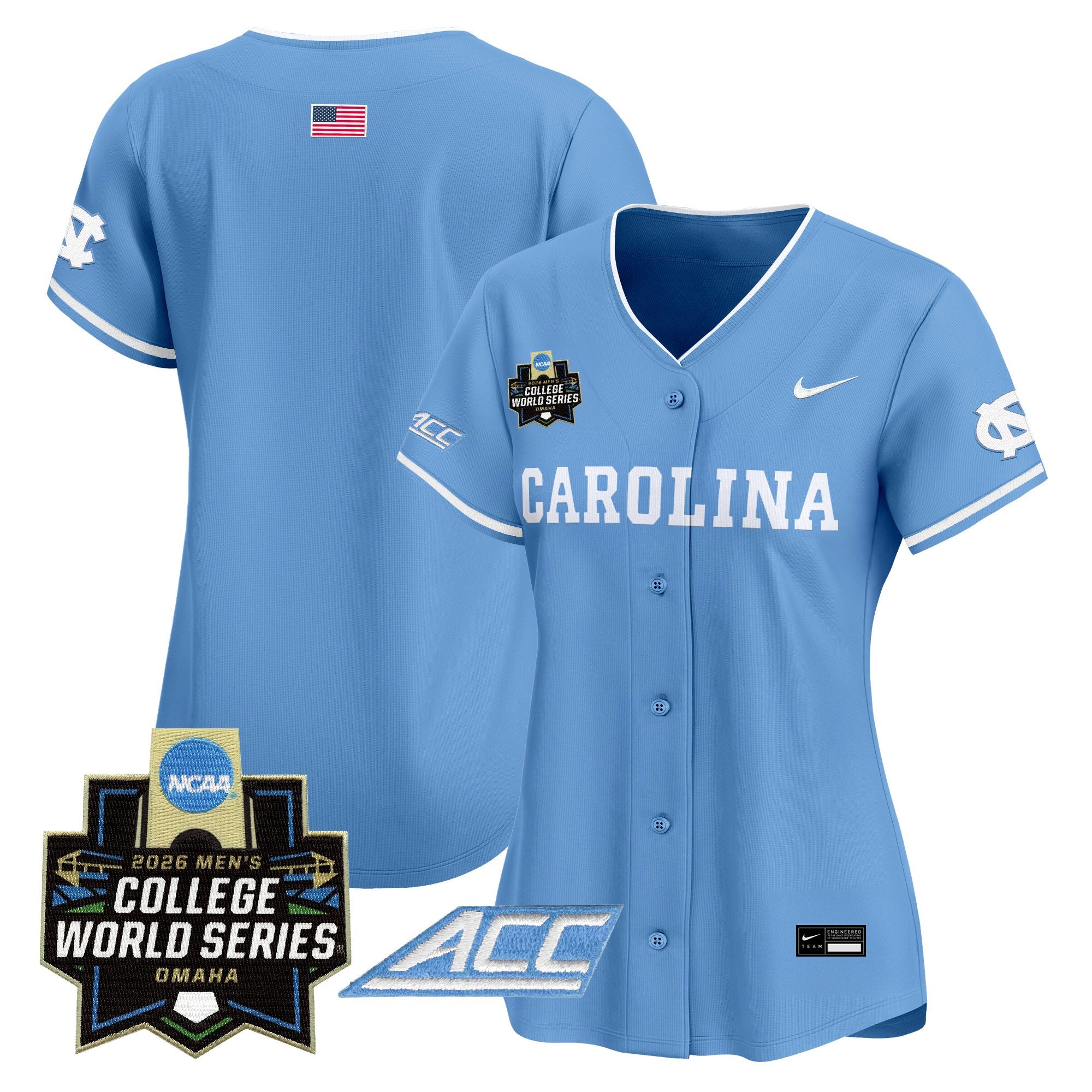 Women's North Carolina Tar Heels 2026 World Series Vapor Premier Limited Jersey - All Stitched