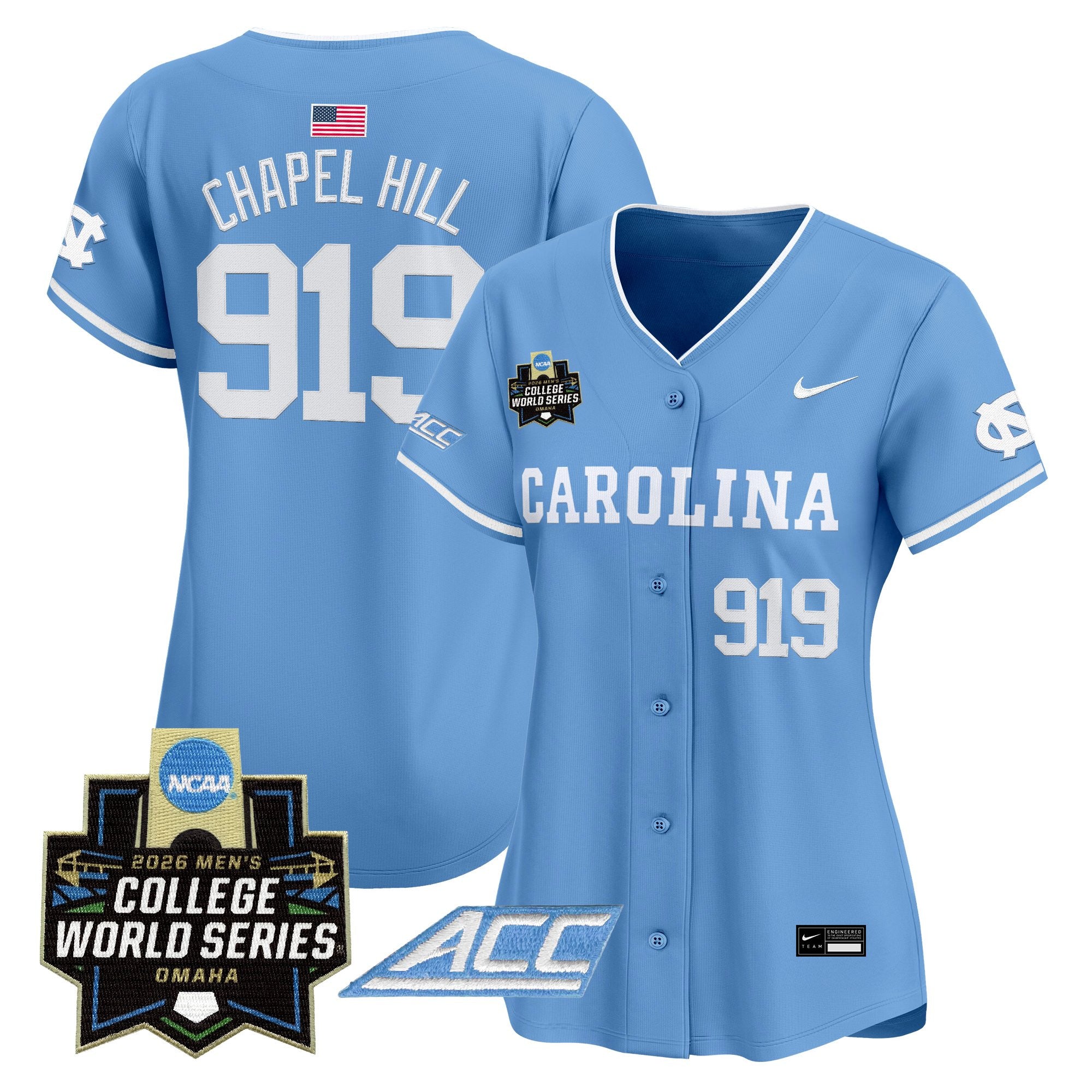Women's North Carolina Tar Heels 2026 World Series Vapor Premier Limited Jersey - All Stitched