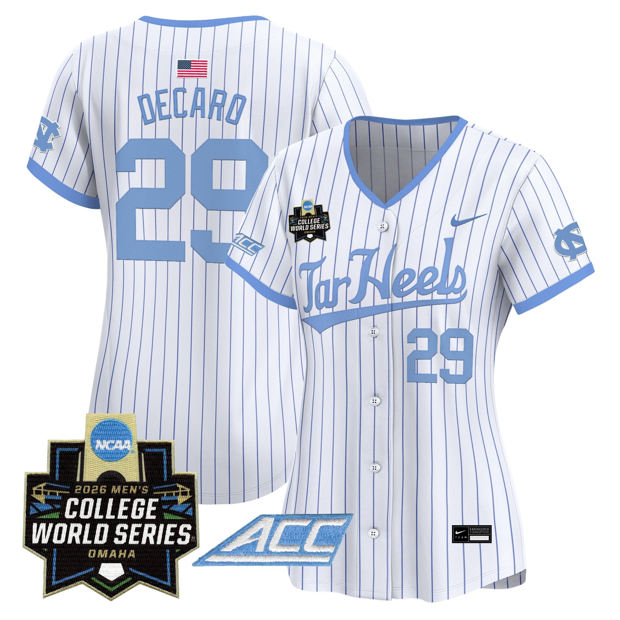 Women's North Carolina Tar Heels 2026 World Series Vapor Premier Limited Jersey - All Stitched