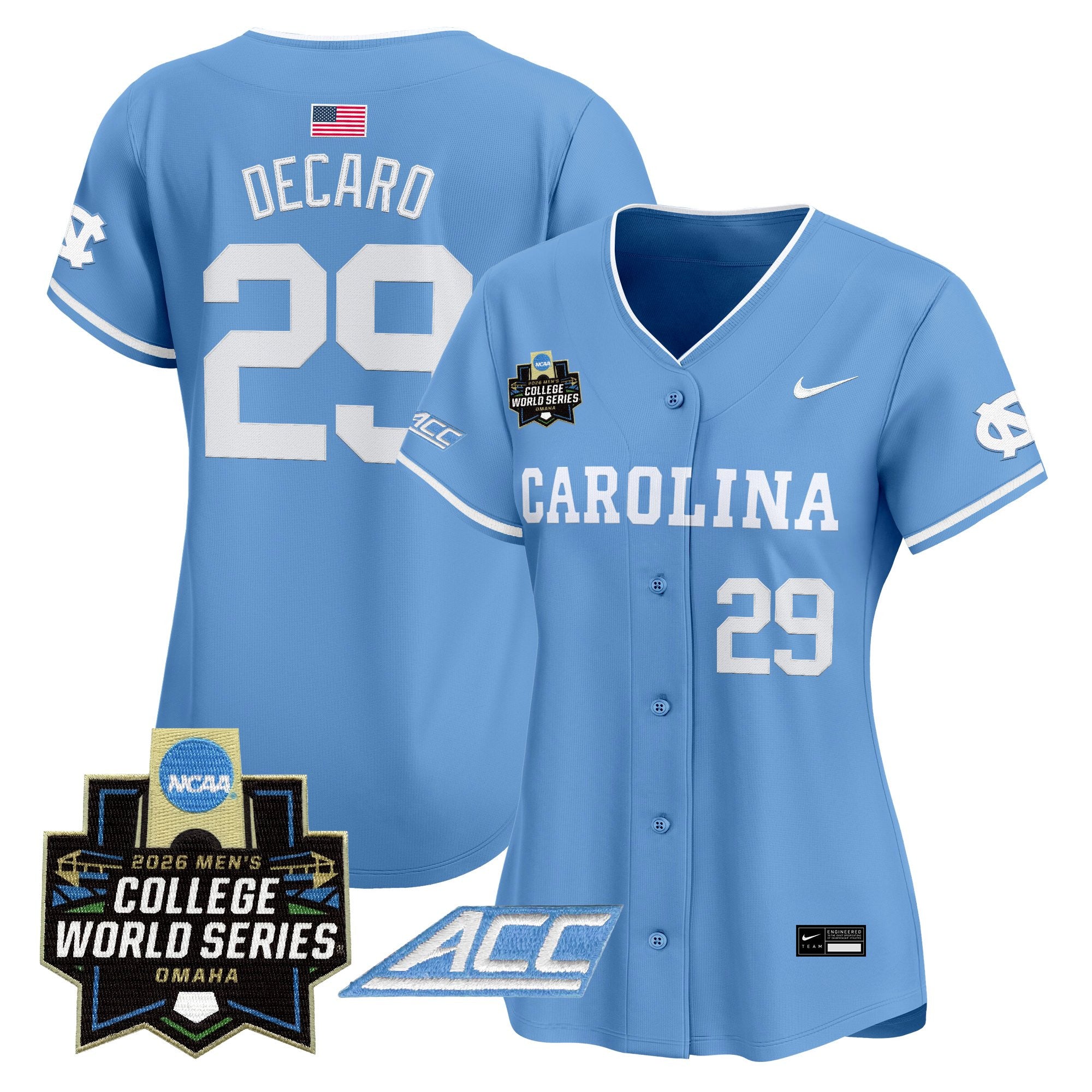 Women's North Carolina Tar Heels 2026 World Series Vapor Premier Limited Jersey - All Stitched