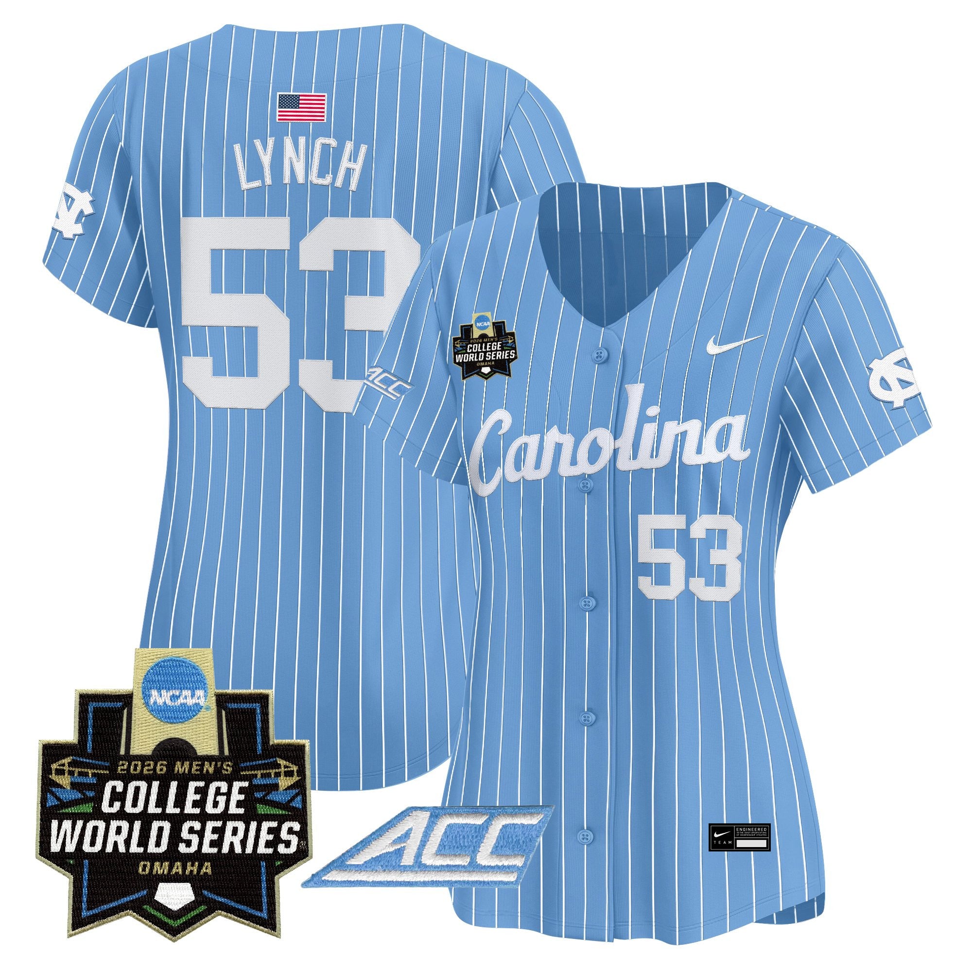 Women's North Carolina Tar Heels 2026 World Series Vapor Premier Limited Jersey - All Stitched