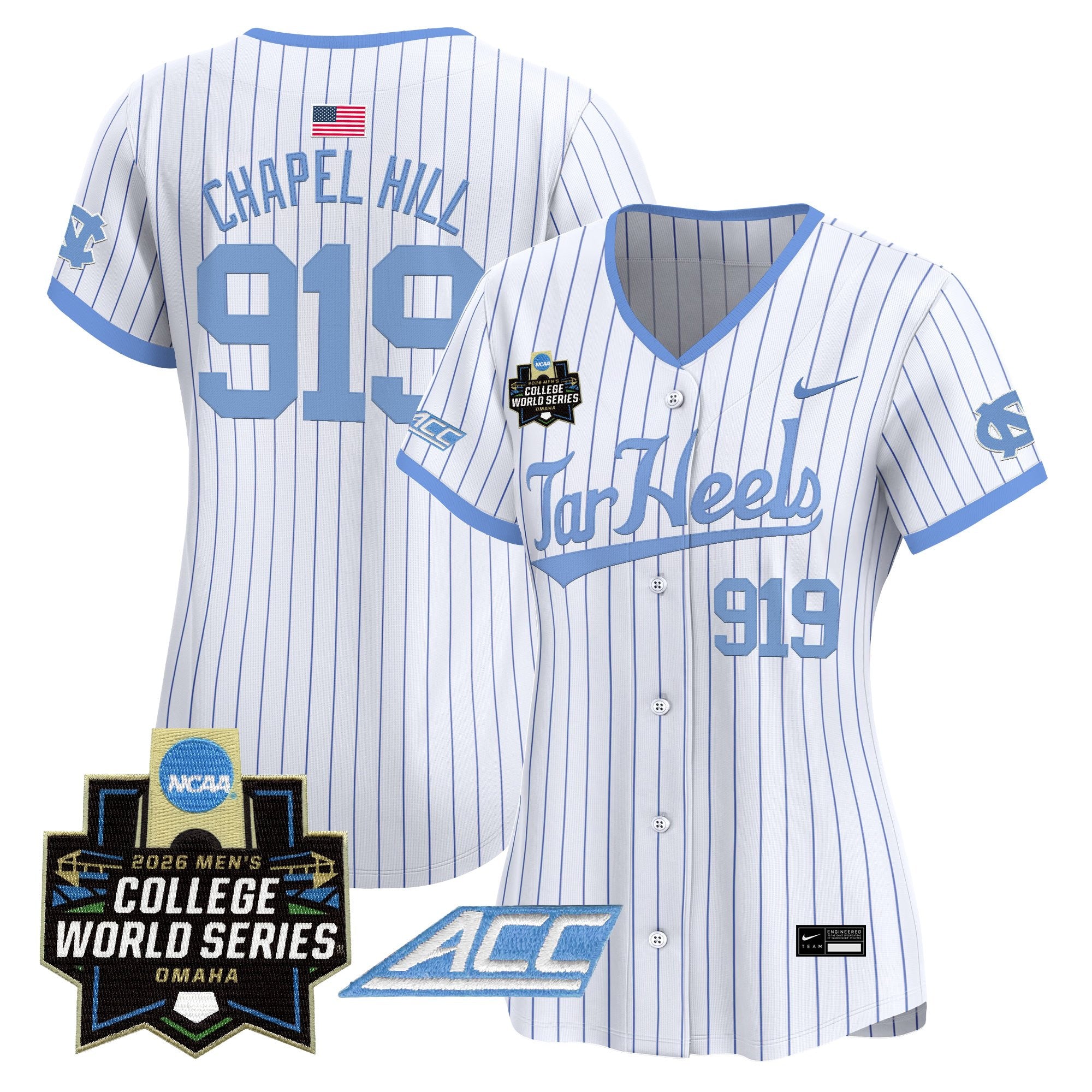 Women's North Carolina Tar Heels 2026 World Series Vapor Premier Limited Jersey - All Stitched