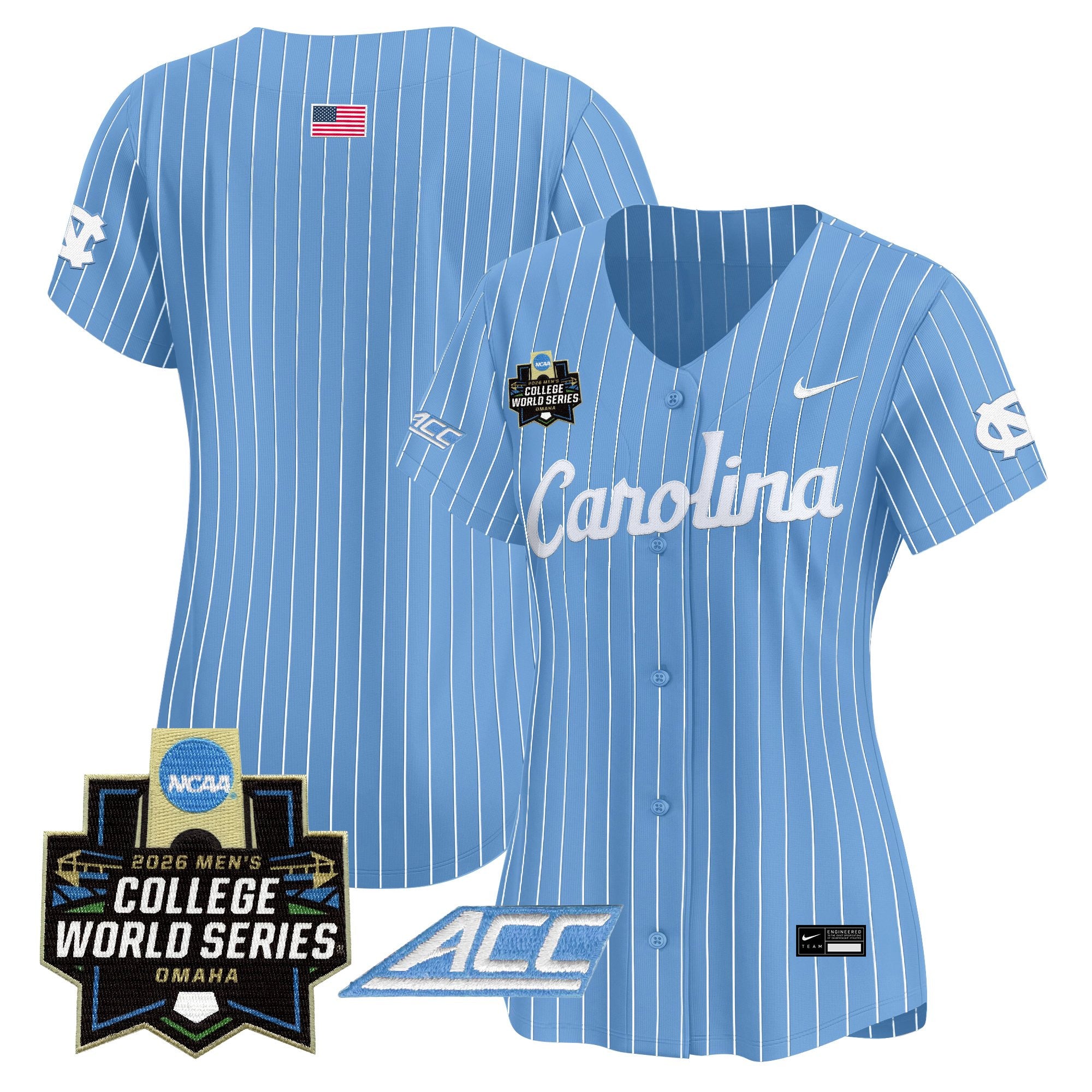 Women's North Carolina Tar Heels 2026 World Series Vapor Premier Limited Jersey - All Stitched