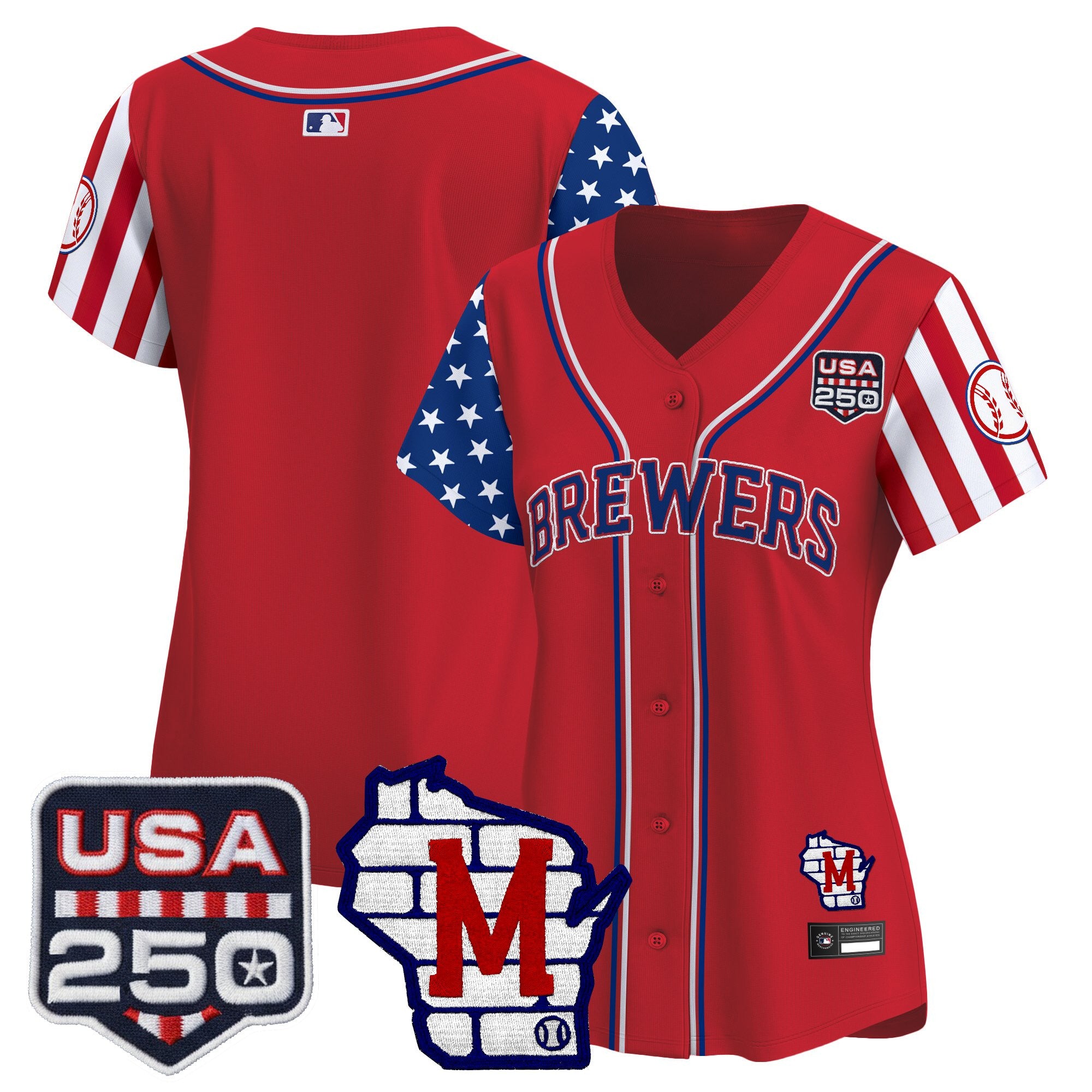 Women's Milwaukee Brewers "America250 Edition" Vapor Premier Limited Jersey - All Stitched