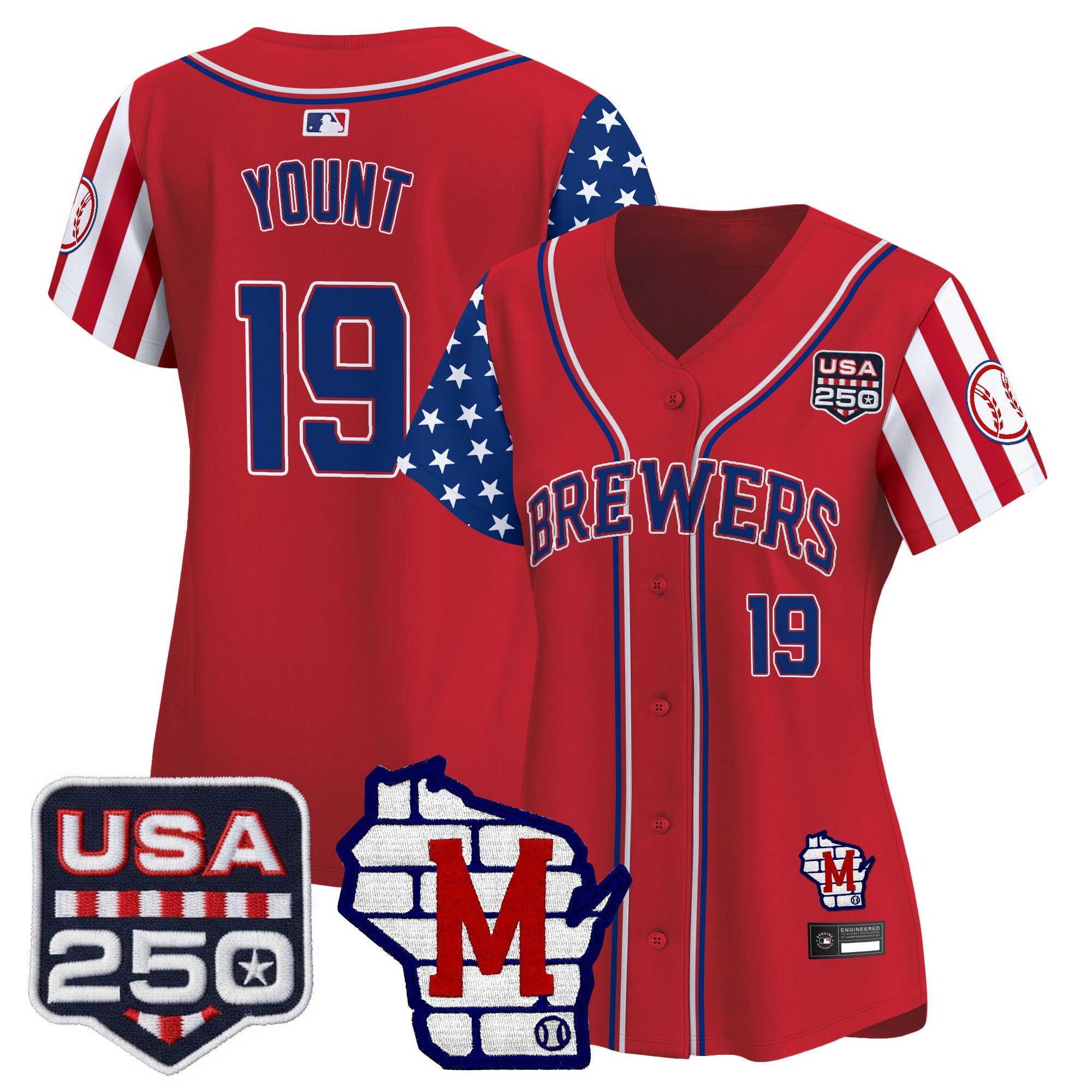 Women's Milwaukee Brewers "America250 Edition" Vapor Premier Limited Jersey - All Stitched