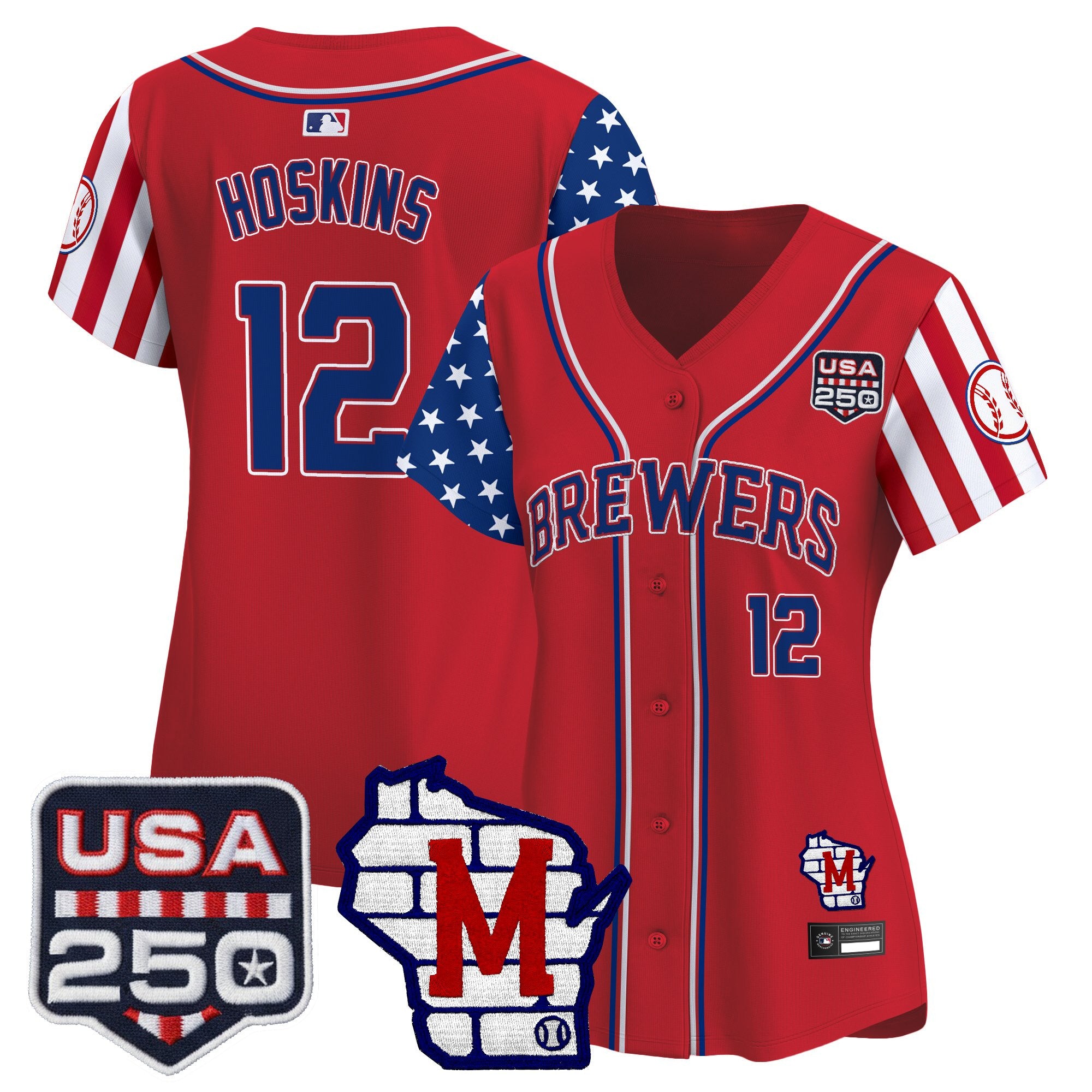 Women's Milwaukee Brewers "America250 Edition" Vapor Premier Limited Jersey - All Stitched