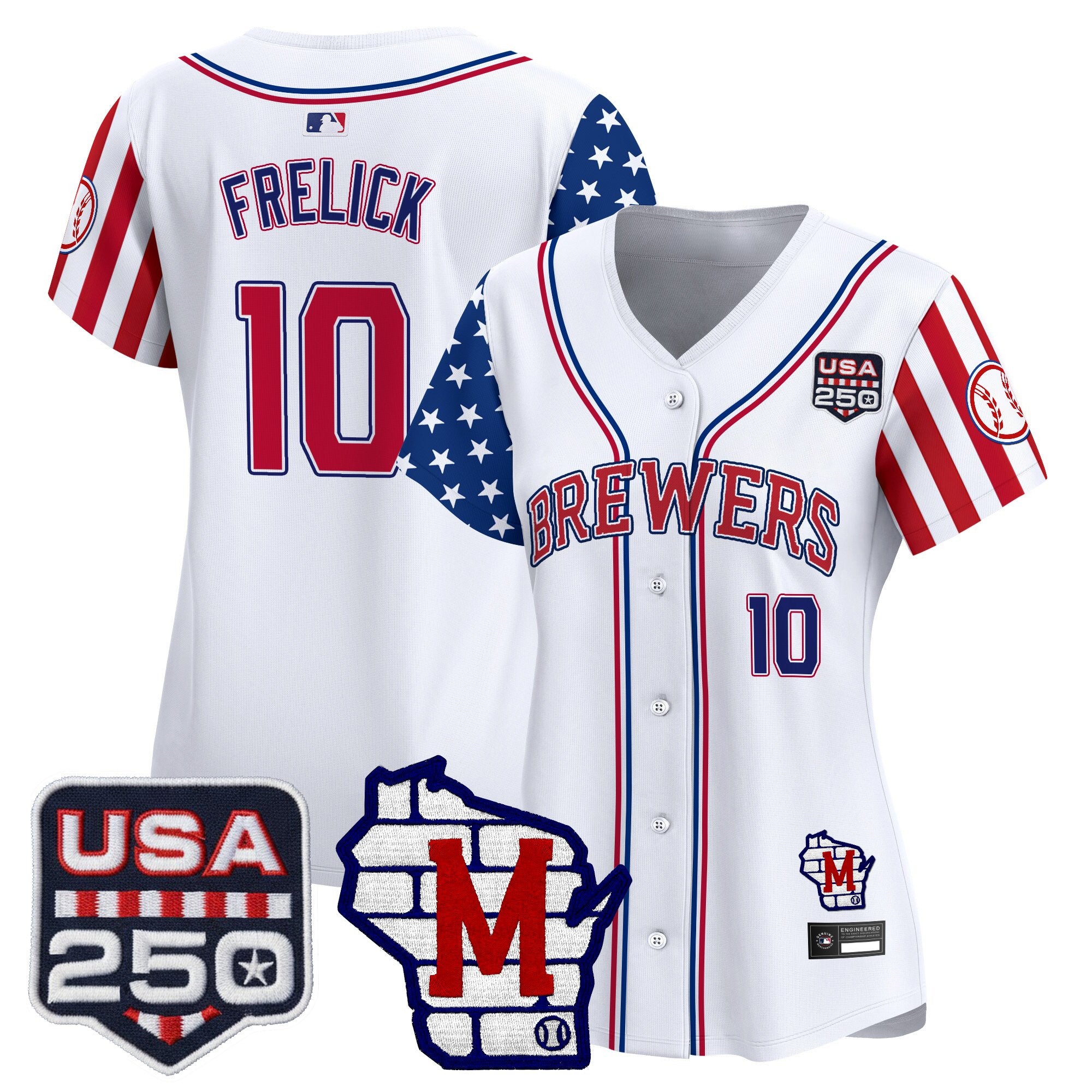 Women's Milwaukee Brewers "America250 Edition" Vapor Premier Limited Jersey - All Stitched