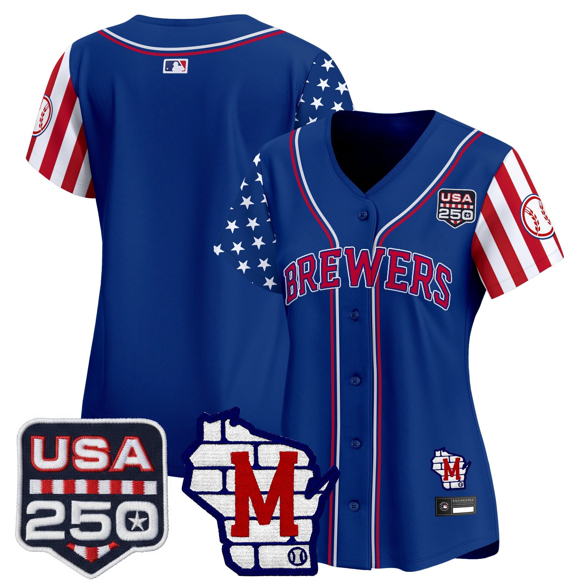 Women's Milwaukee Brewers "America250 Edition" Vapor Premier Limited Jersey - All Stitched