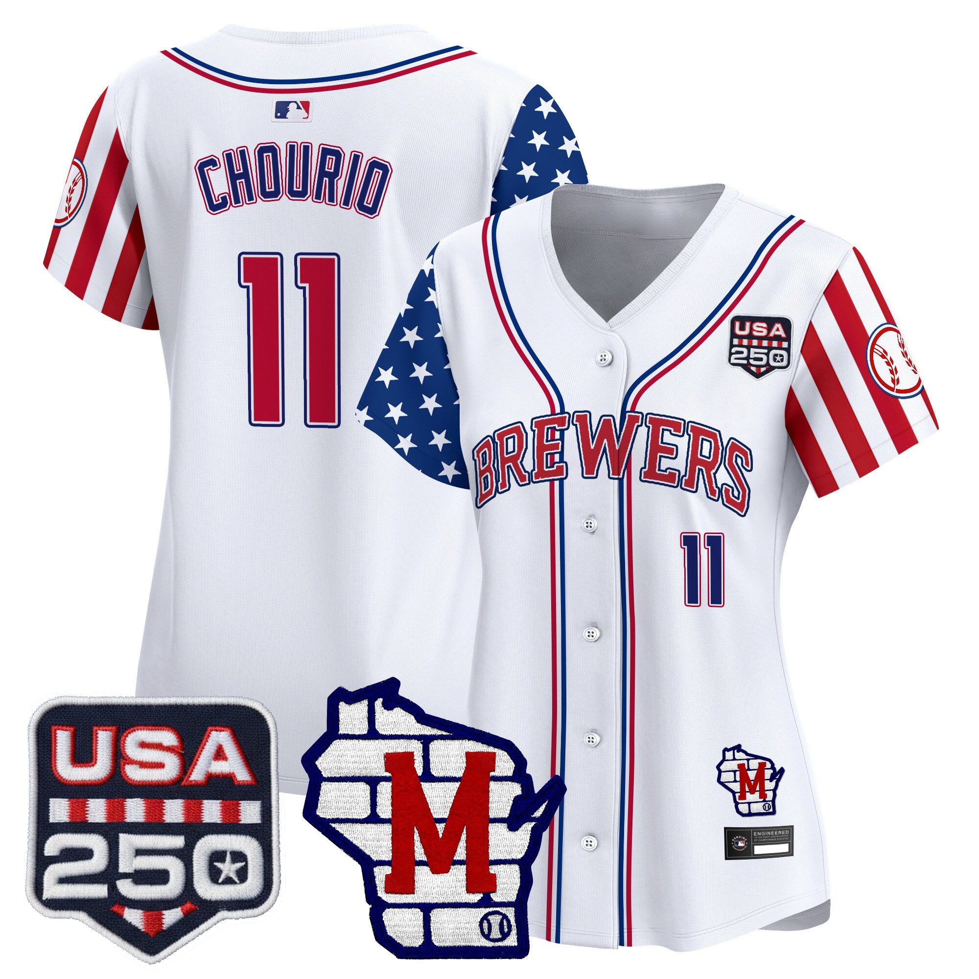 Women's Milwaukee Brewers "America250 Edition" Vapor Premier Limited Jersey - All Stitched
