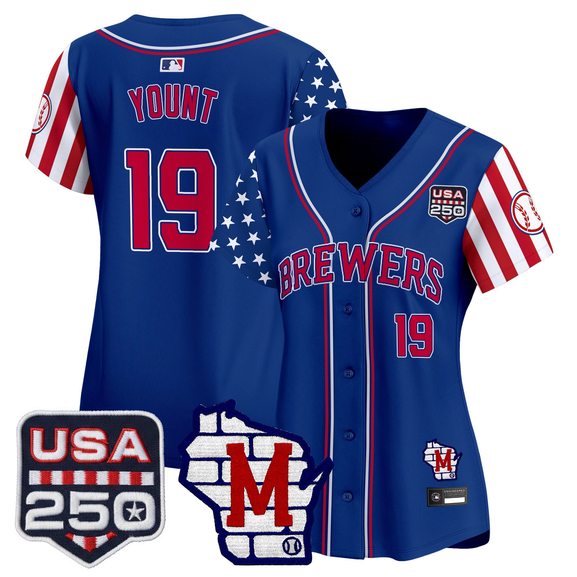 Women's Milwaukee Brewers "America250 Edition" Vapor Premier Limited Jersey - All Stitched