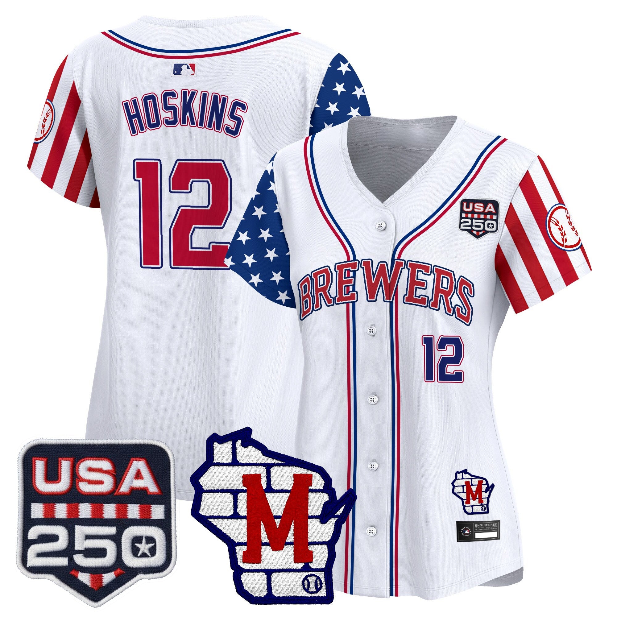 Women's Milwaukee Brewers "America250 Edition" Vapor Premier Limited Jersey - All Stitched