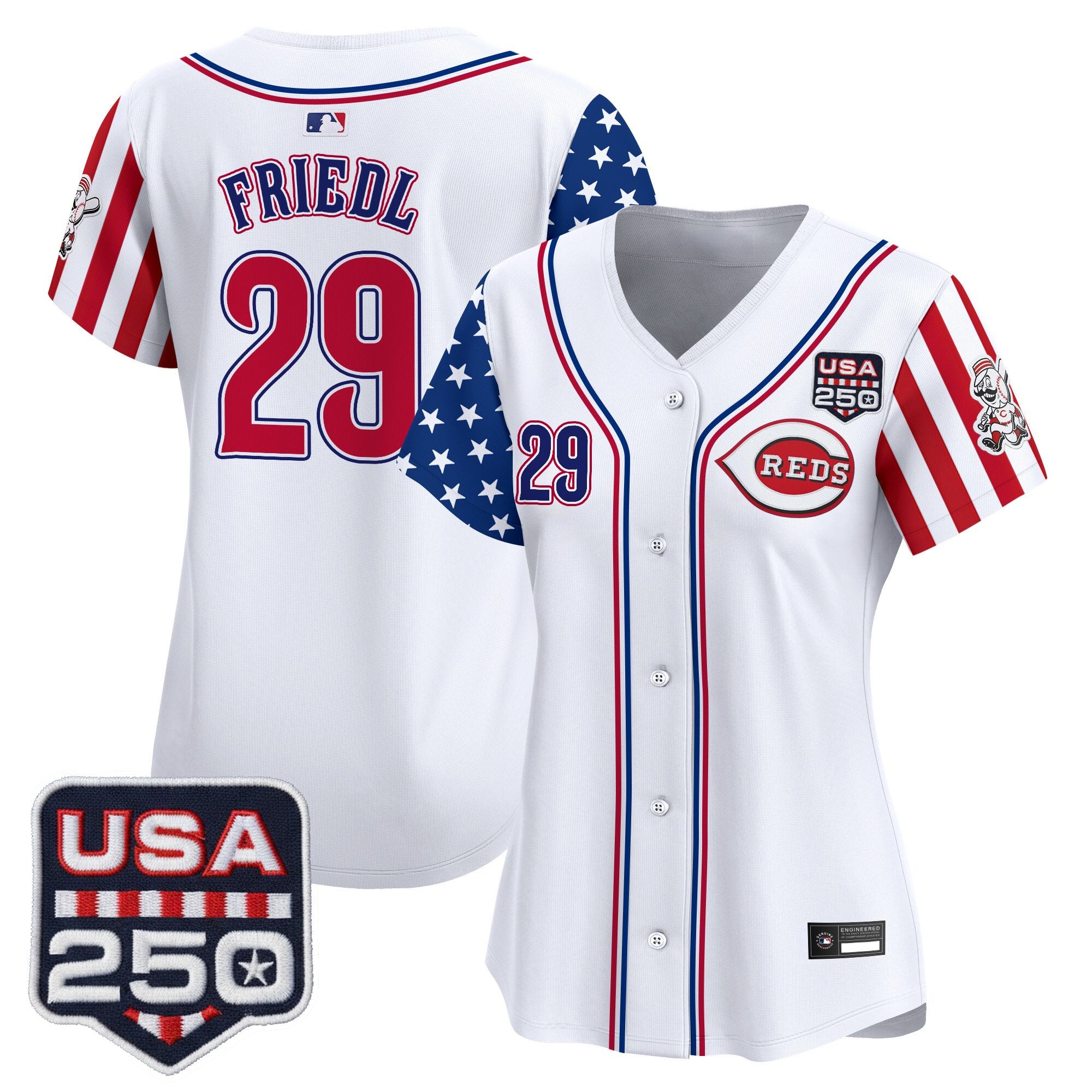 Women's Cincinnati Reds "America250 Edition" Vapor Premier Limited Jersey - All Stitched