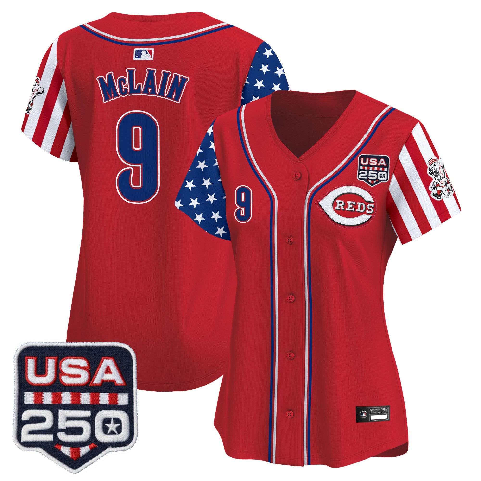 Women's Cincinnati Reds "America250 Edition" Vapor Premier Limited Jersey - All Stitched