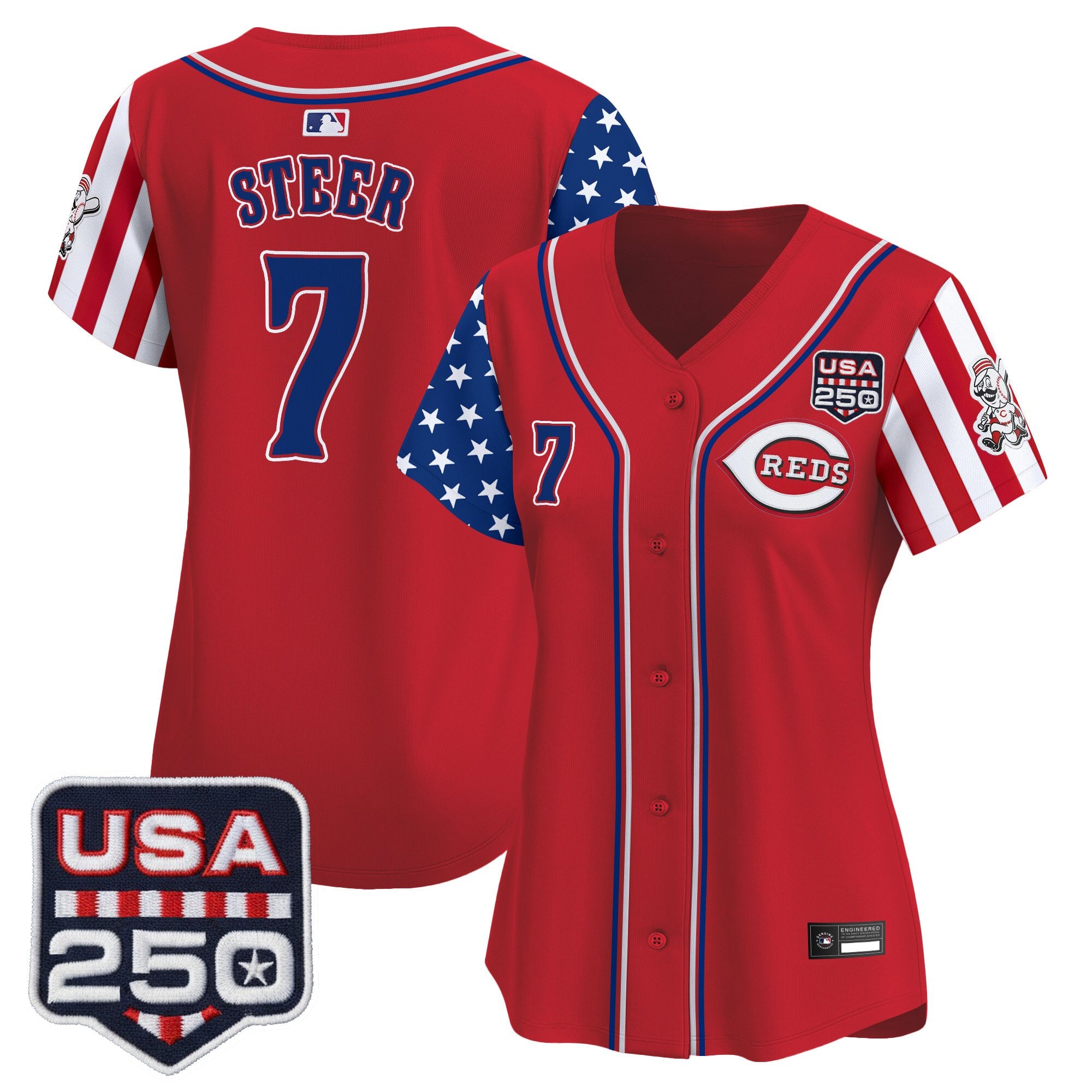 Women's Cincinnati Reds "America250 Edition" Vapor Premier Limited Jersey - All Stitched